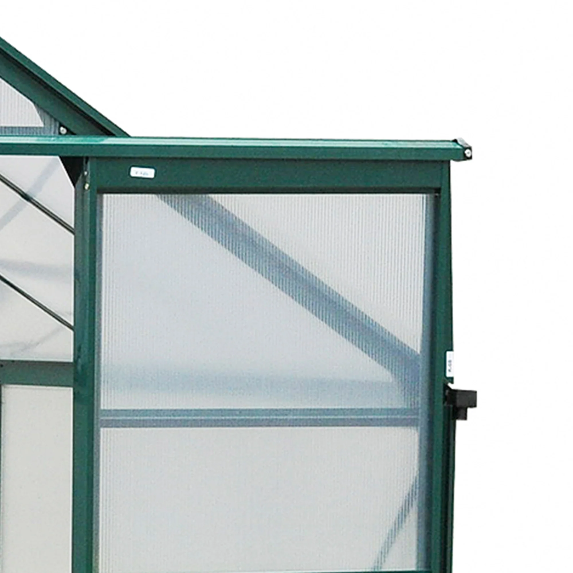 BloomGreen 6' x 8' Greenhouse with Rain Gutter and Roof Vent Dark Green - Image 11