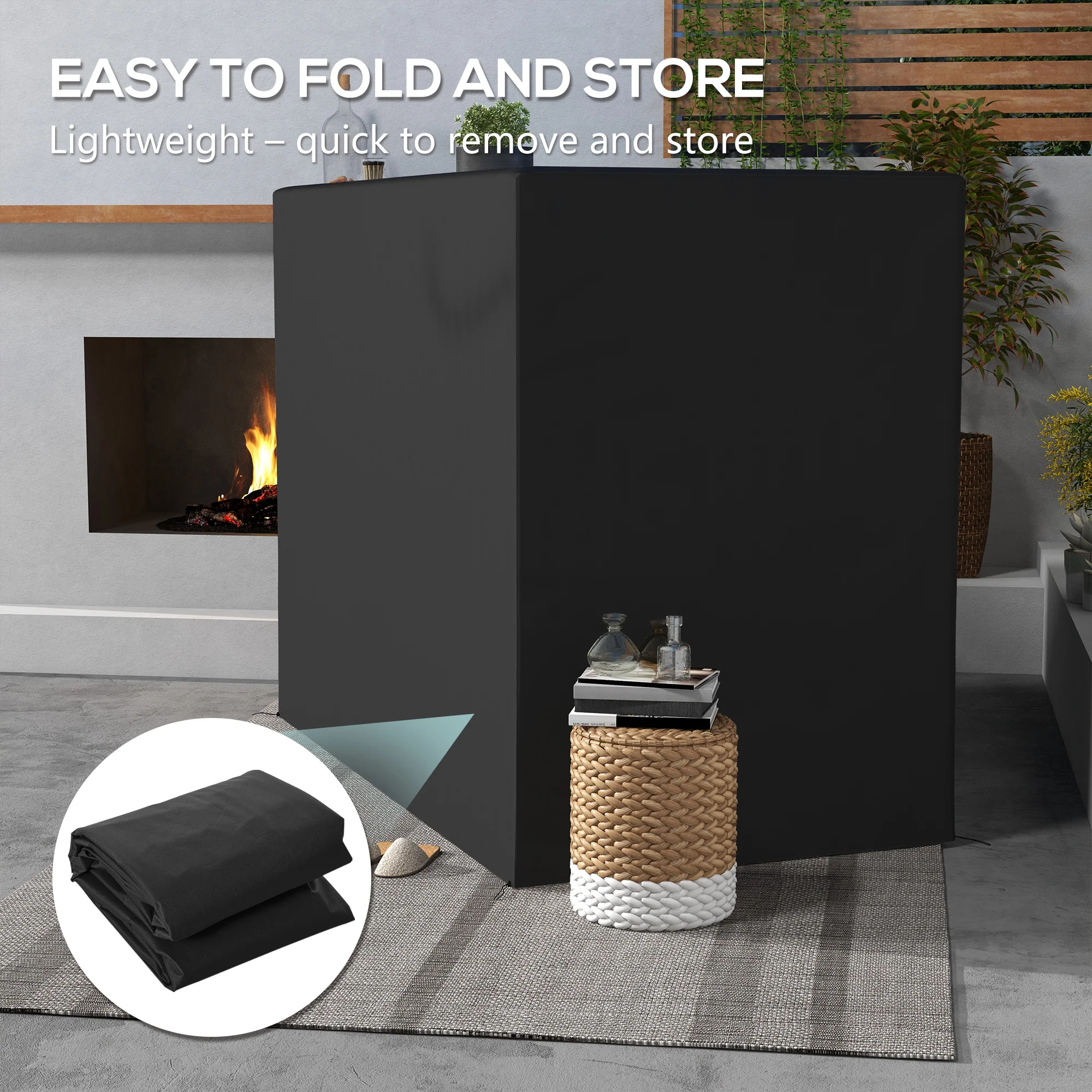 3-Seater Waterproof Swing Cover 600D Oxford Fabric UV-Resistant Dark Gray - Image 8
