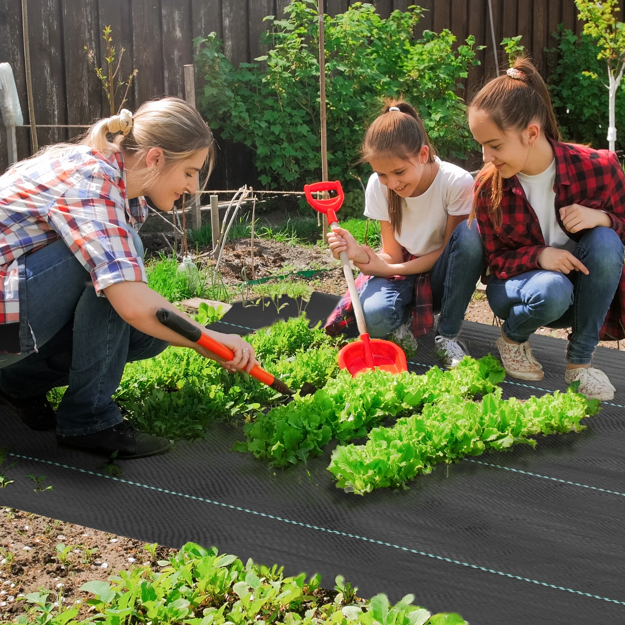 6 x 300 ft Weed Barrier Landscape Fabric Heavy Duty, 5oz Woven Weed Control Fabric - Image 3