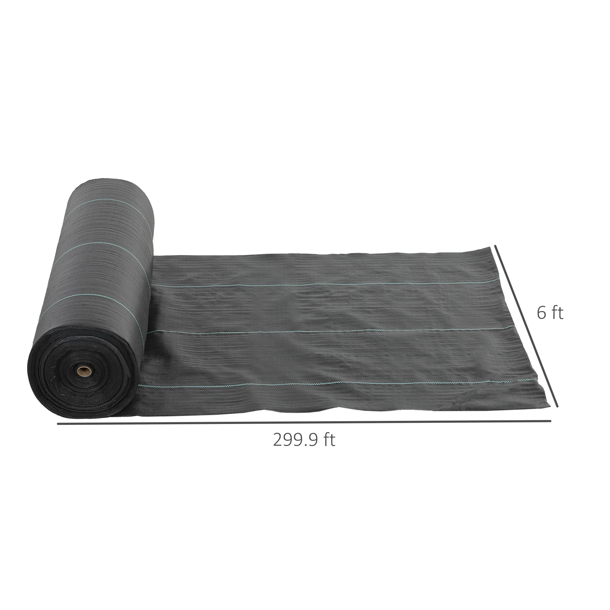6 x 300 ft Weed Barrier Landscape Fabric Heavy Duty, 5oz Woven Weed Control Fabric - Image 5