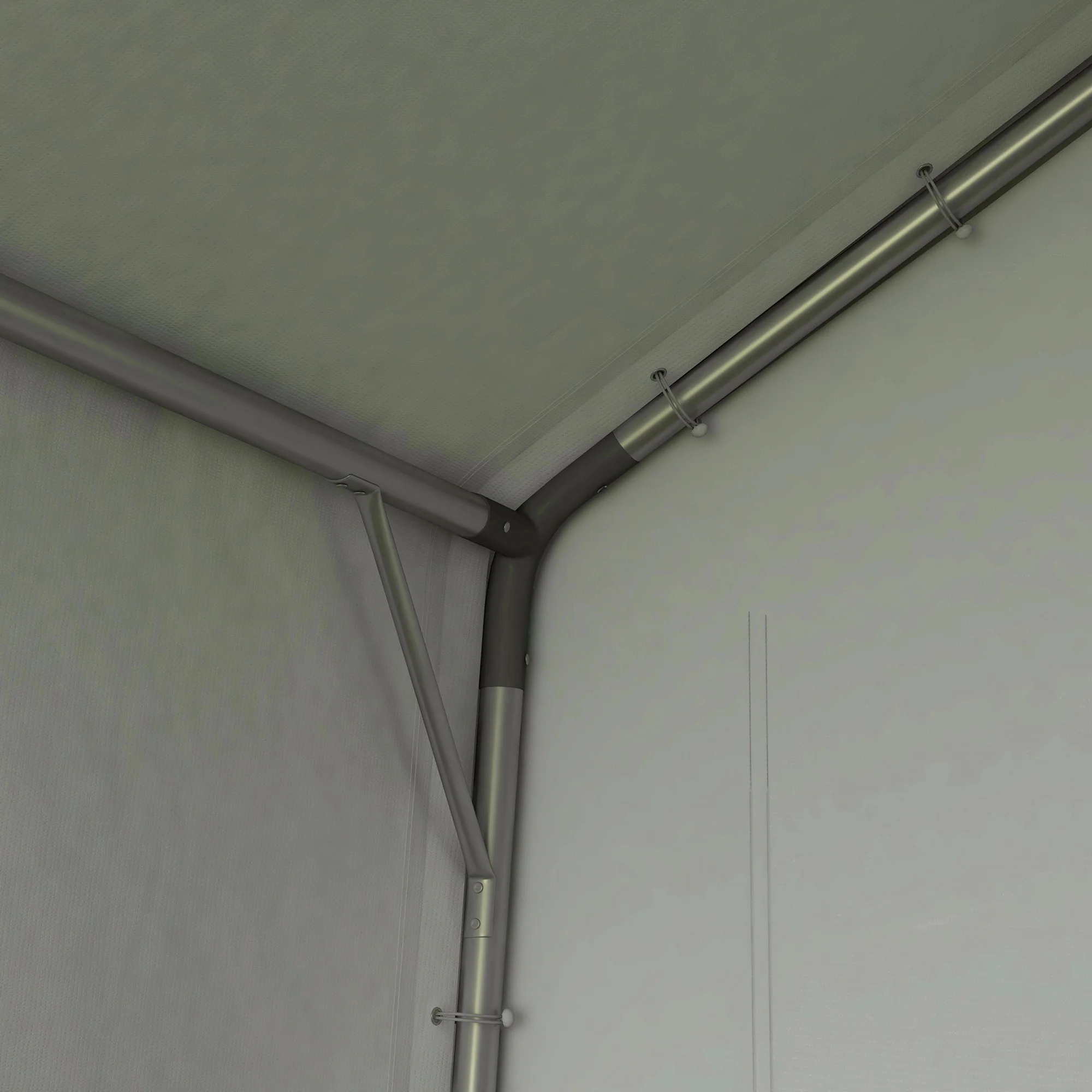 7' x 12' Portable Shed, Heavy Duty & Waterproof Storage Tent for Motorcycle, Tools, Beige - Image 10