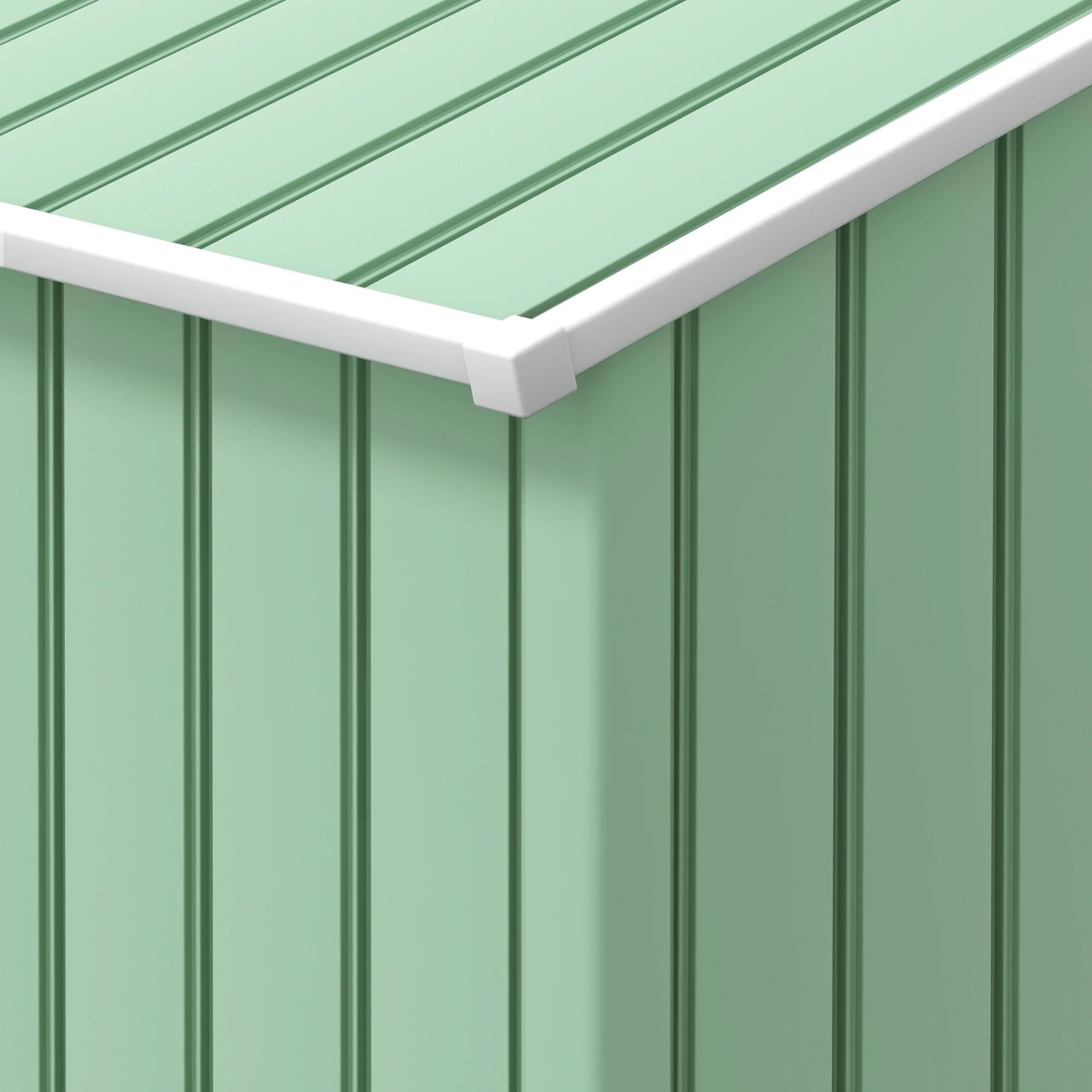 EverBase 7' x 4' Outdoor Storage Shed with Foundation Kit, Double Lockable Door & Air Vents, Light Green - Image 11