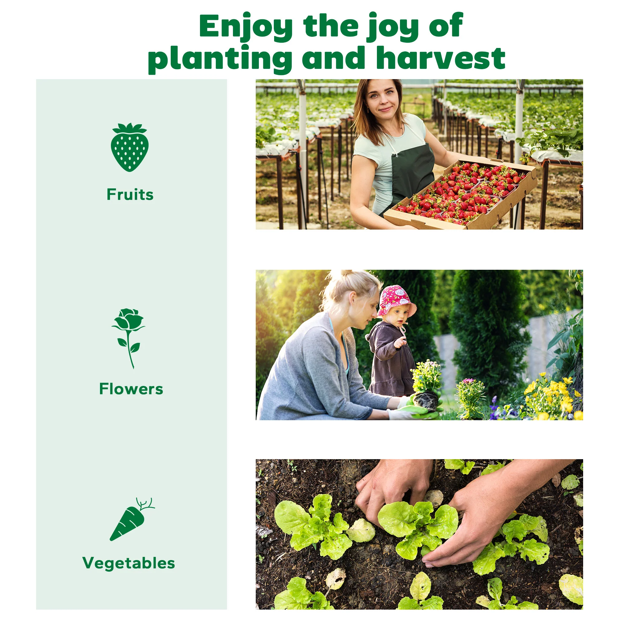 8.6 x 3 x 1ft Galvanized  Raised Garden Bed with Cover, for Herbs and Vegetables, White - Image 10
