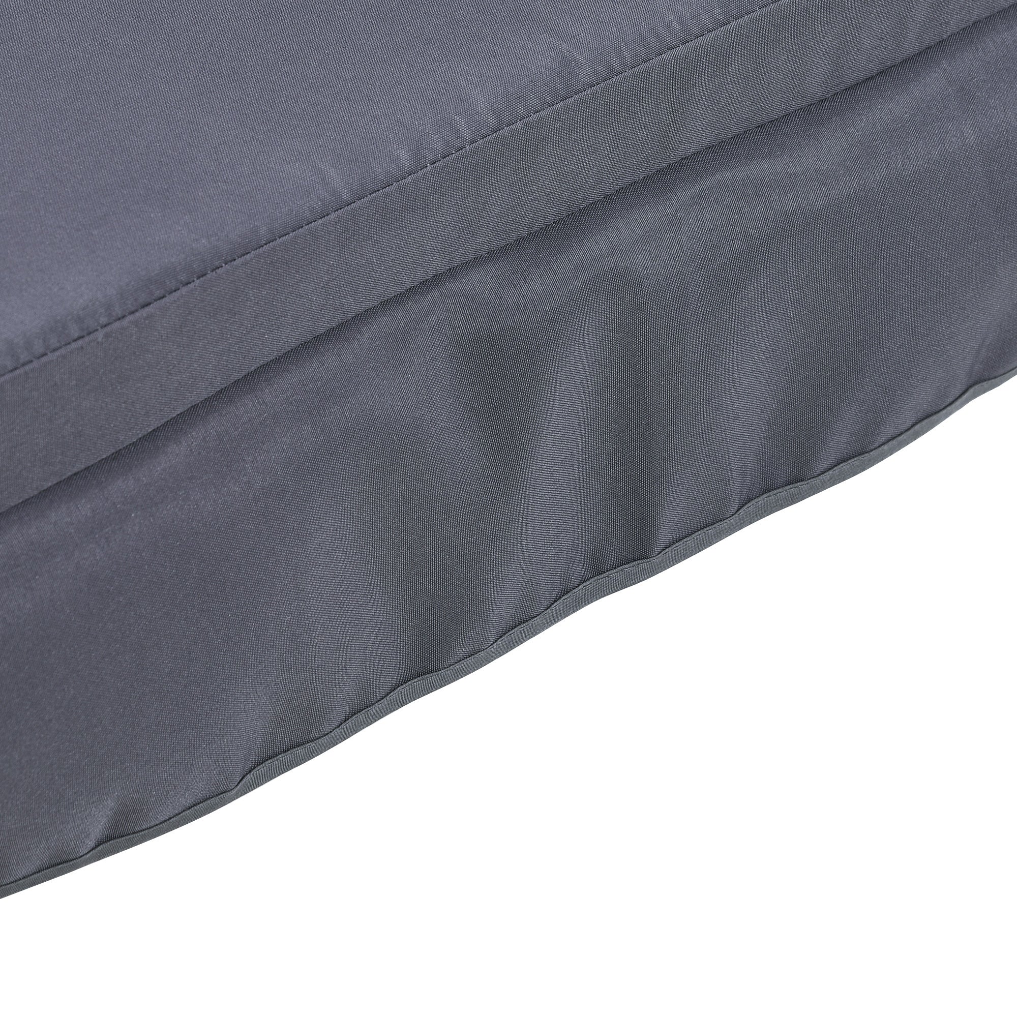 2-Piece Gray Patio Seat Covers, Outdoor Swing Cushion Set with Tufted Backrest & Tie Straps, Gray - Image 10