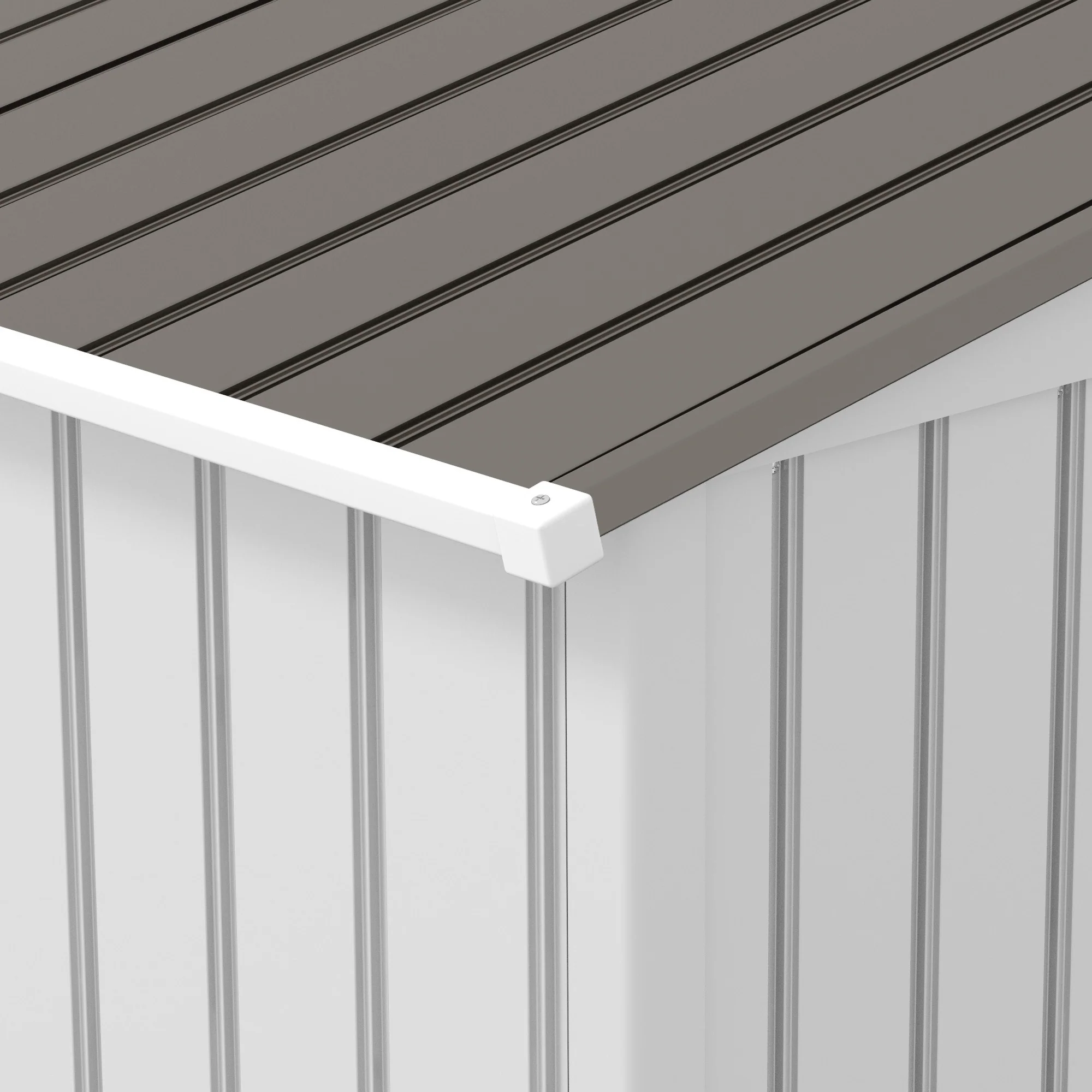 EverBase 9' x 6' Outdoor Storage Shed with Foundation Kit, Double Lockable Door & Air Vents, Silver - Image 11