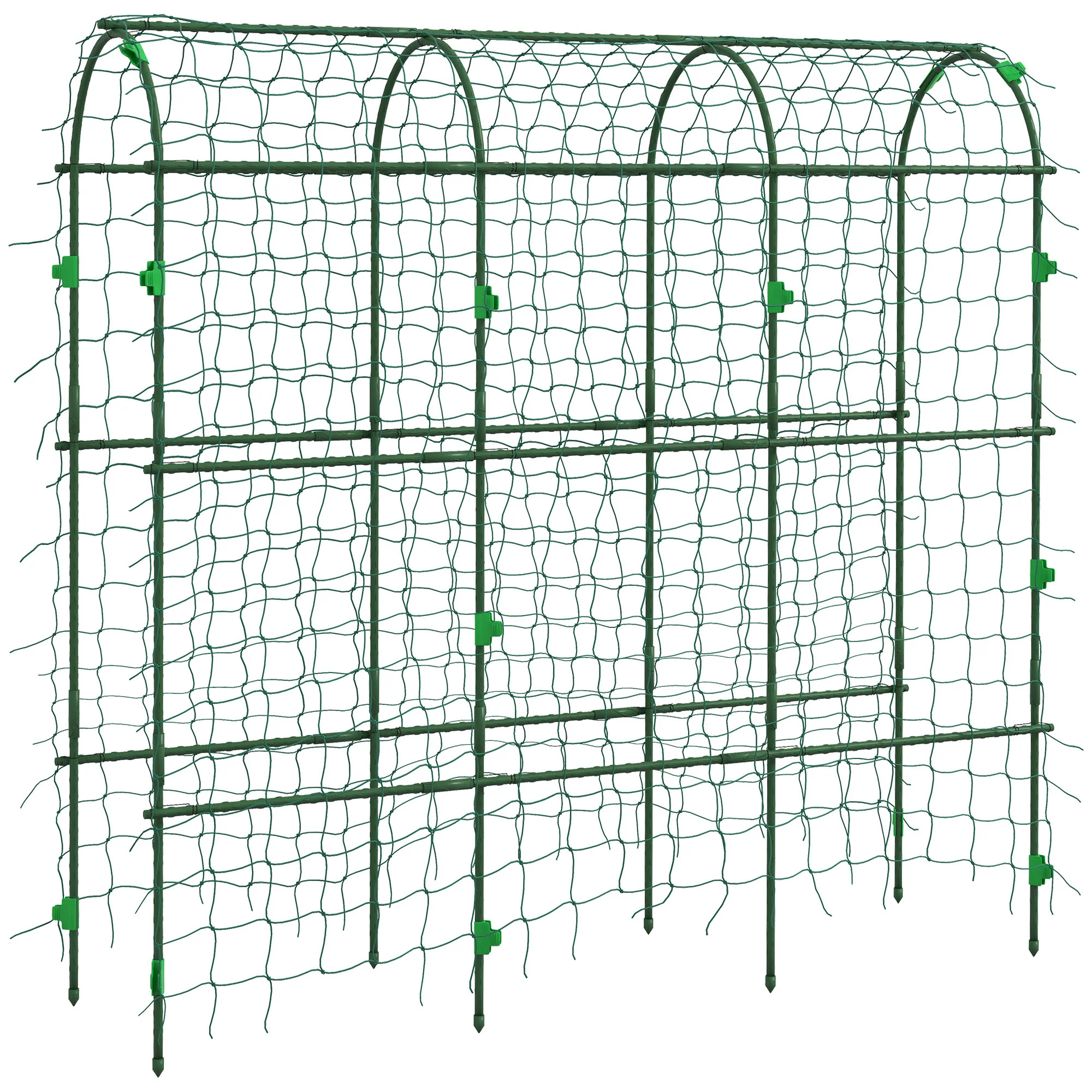 6' Tall Garden Arch Trellis, A-Frame, with Climbing Net, for Climbing Plants or Fruits - Image 12