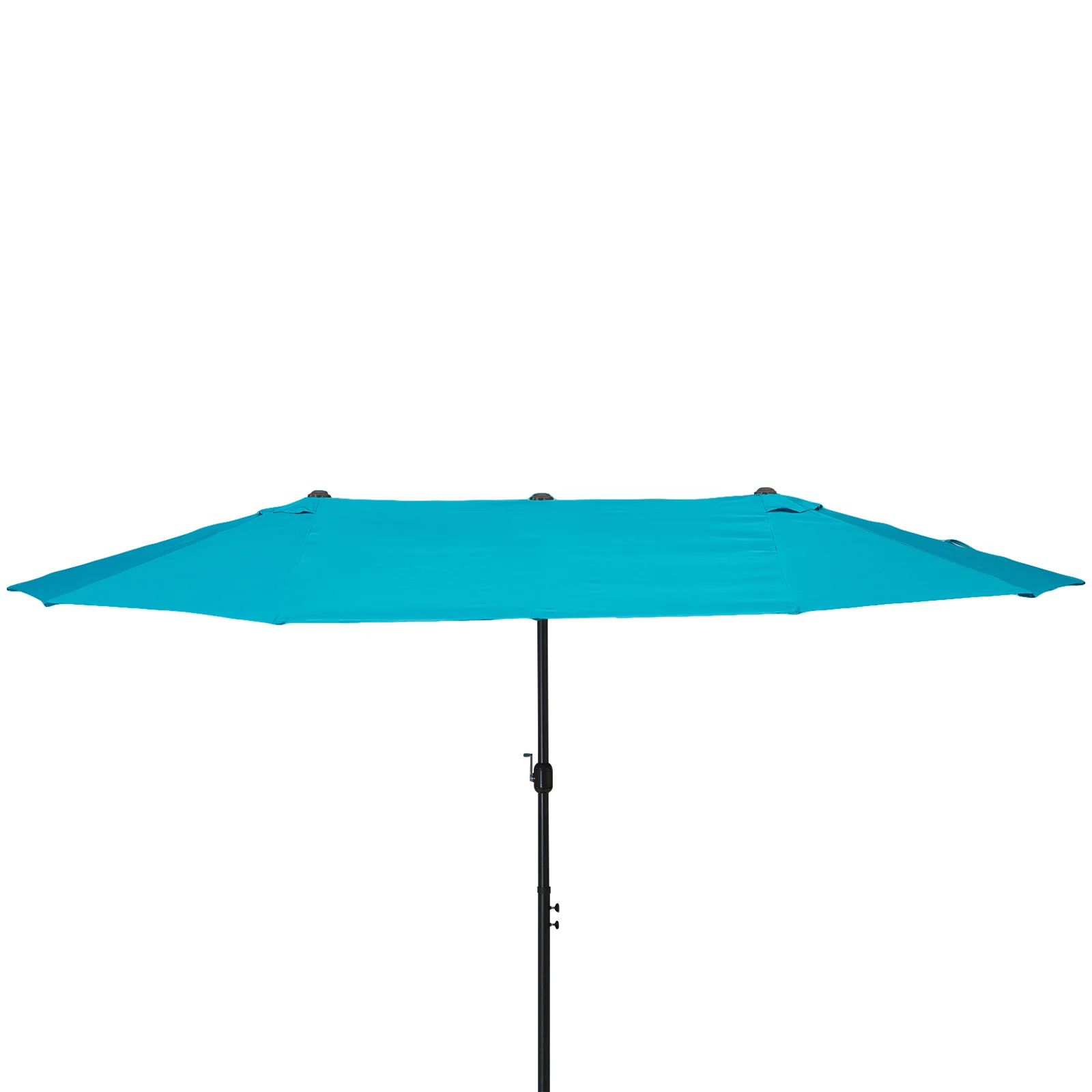 15' Double-Sided Patio Umbrella with Crank Handle, Air Vents, Blue - Image 2