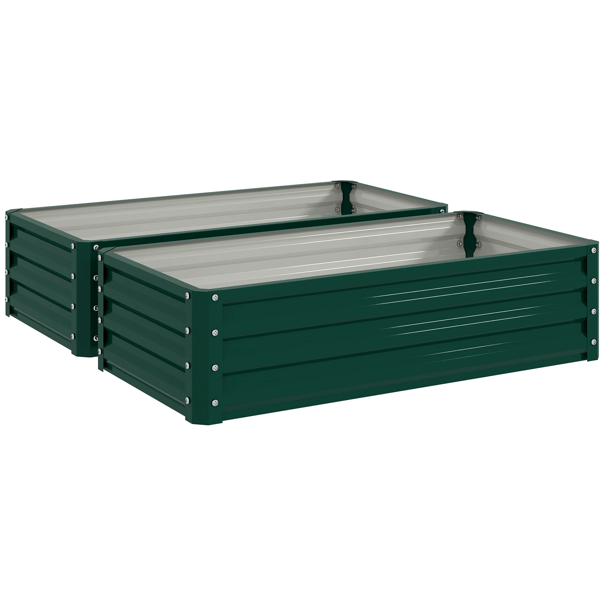 Galvanized Raised Garden Bed, 4' x 2' x 1' Metal Planter Box, for Growing Vegetables, Flowers, Herbs, Succulents, Green - Image 12