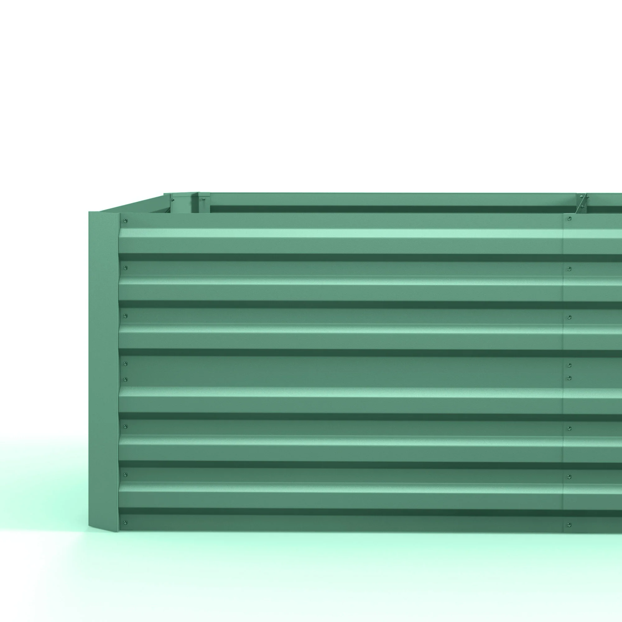 Galvanized Raised Garden Bed Kit with Reinforcing Bars, Large and Tall Metal Planter Box for Vegetables, Flowers and Herbs, 6' x 3' x 2', Light Green - Image 9