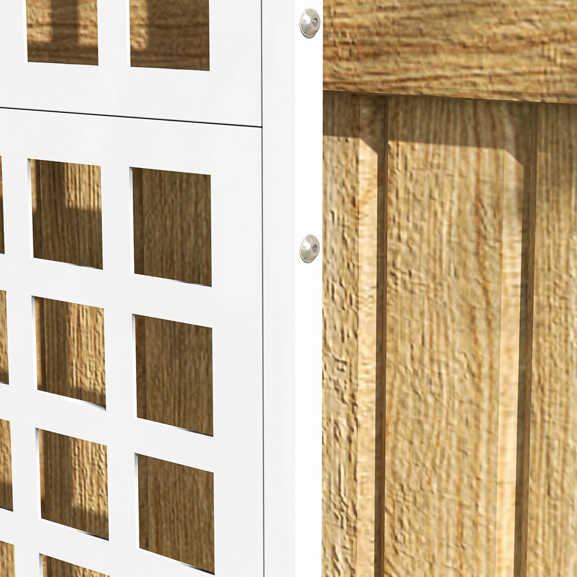 Galvanized Raised Garden Bed with Trellis, 35" x 16" x 70", White - Image 11