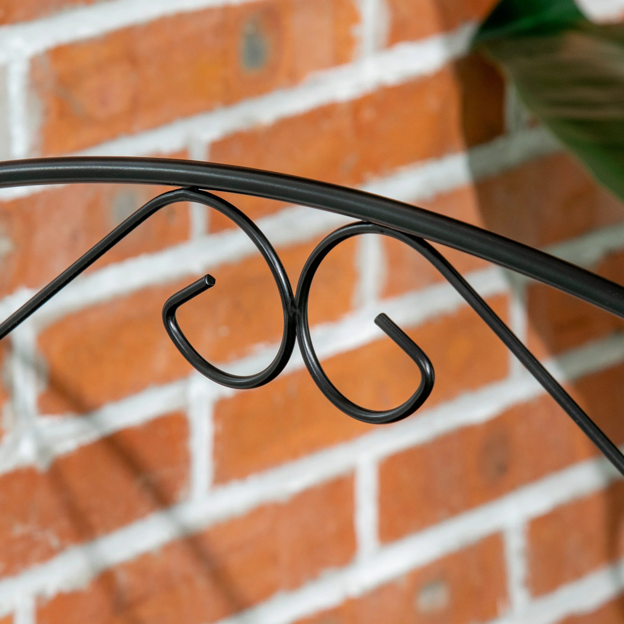 4 Pack Steel Garden Fence Panel, Rust-Resistant Animal Barrier with Curved Vines, 11.5'  x 43", Black - Image 11
