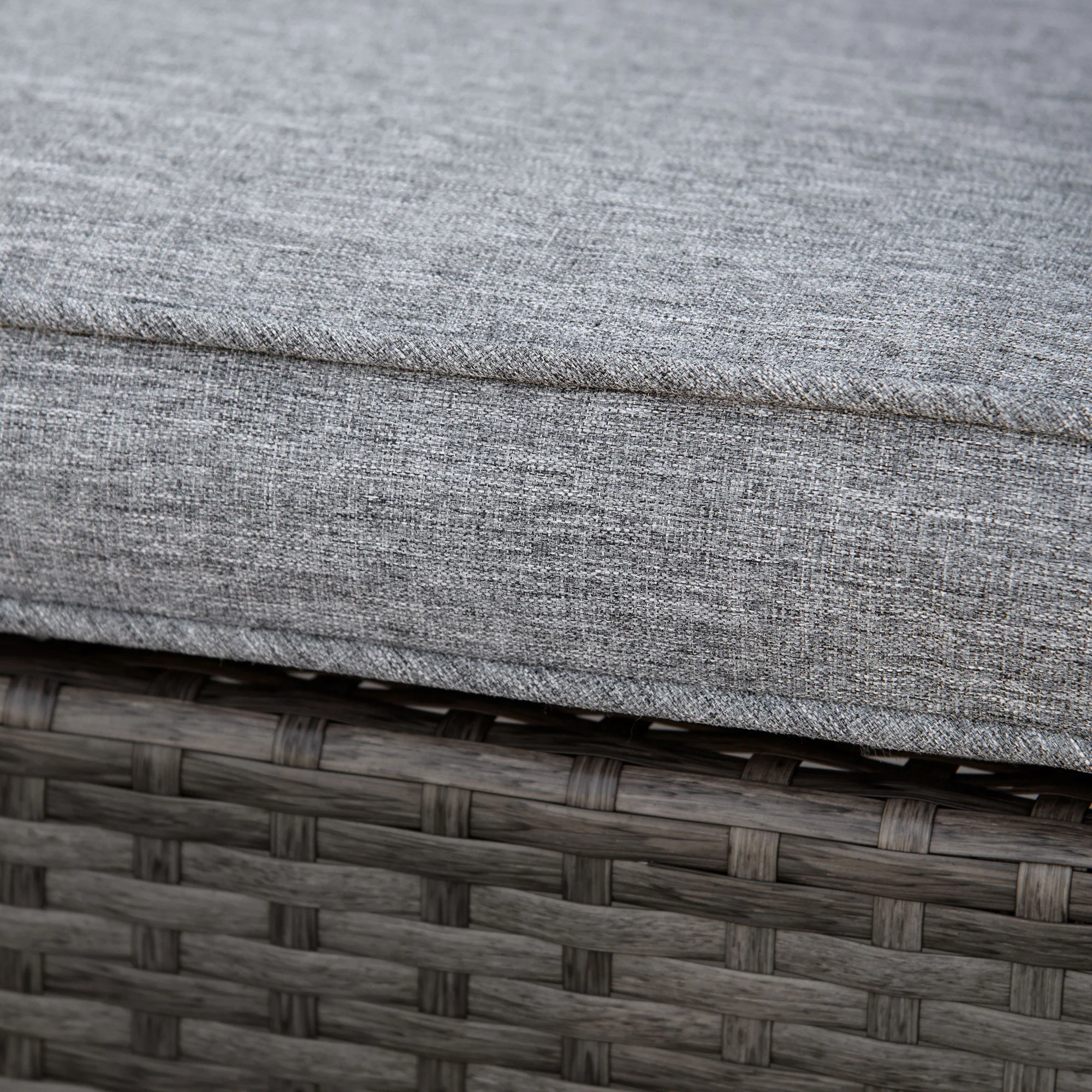 Outdoor Rockers with Wide Seat, Thick Cushions, Rattan Rockers with Steel Frame, Dark Gray - Image 11