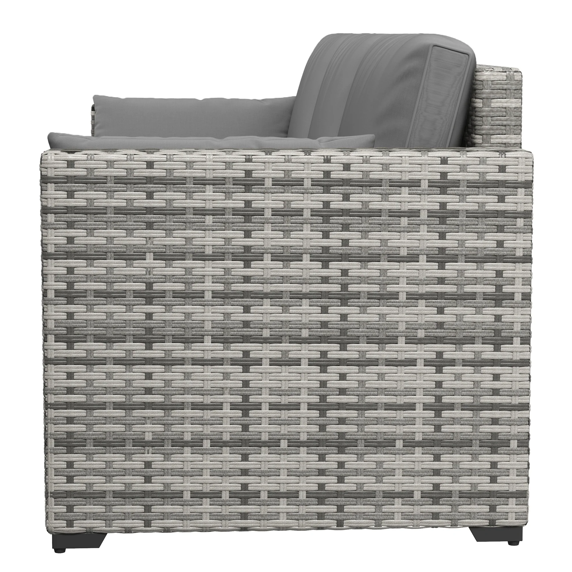 3-Seater Deep Seating Outdoor Sofa with Removable Cushions, Gray - Image 11