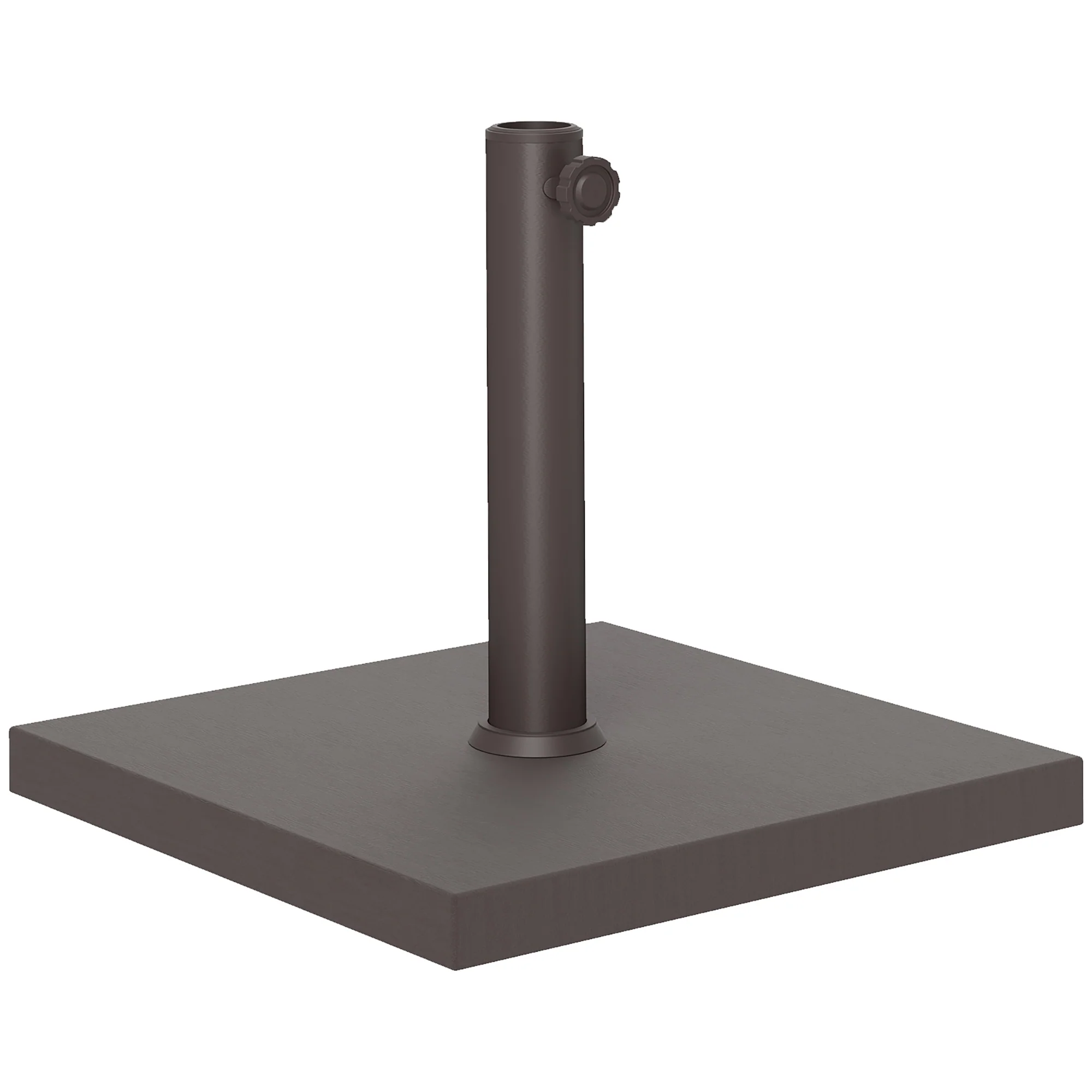 Patio Umbrella Base, 32 lbs Concrete Heavy Duty Umbrella Base, Outdoor Umbrella Stand Patio Umbrella Holder for 1.5"/1.9" Umbrella Poles for Outdoor, Lawn, Poolside, Brown - Image 12