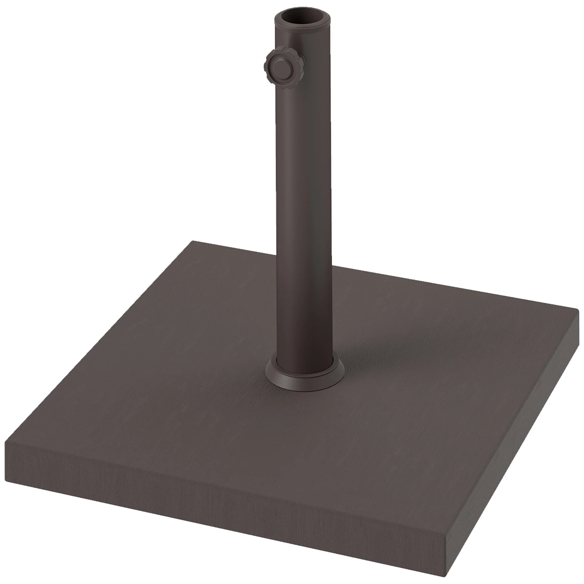 Patio Umbrella Base, 32 lbs Concrete Heavy Duty Umbrella Base, Outdoor Umbrella Stand Patio Umbrella Holder for 1.5"/1.9" Umbrella Poles for Outdoor, Lawn, Poolside, Brown - Image 2