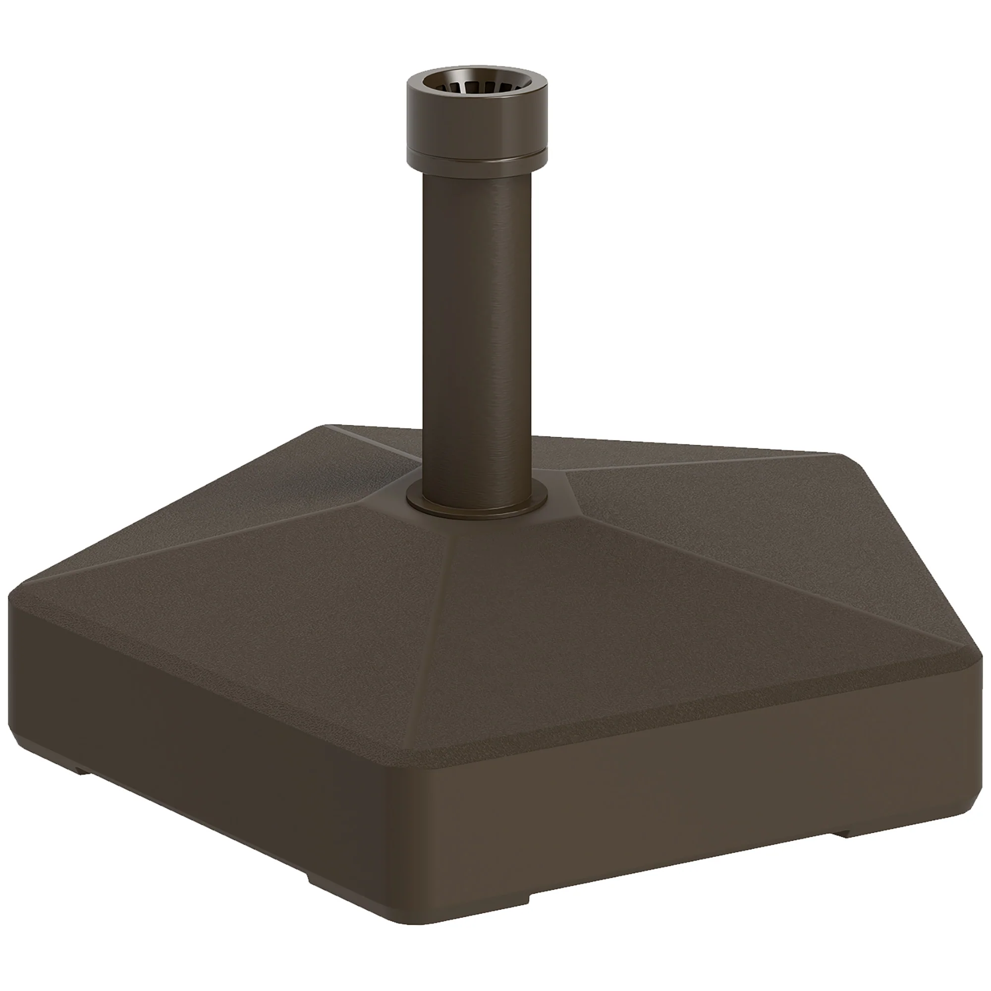 Patio Umbrella Base Holder, Heavy Duty Outdoor Umbrella Stand Base, Filled Up to 42lbs with Stand or 33lbs with Water for Garden, Poolside, Brown - Image 12