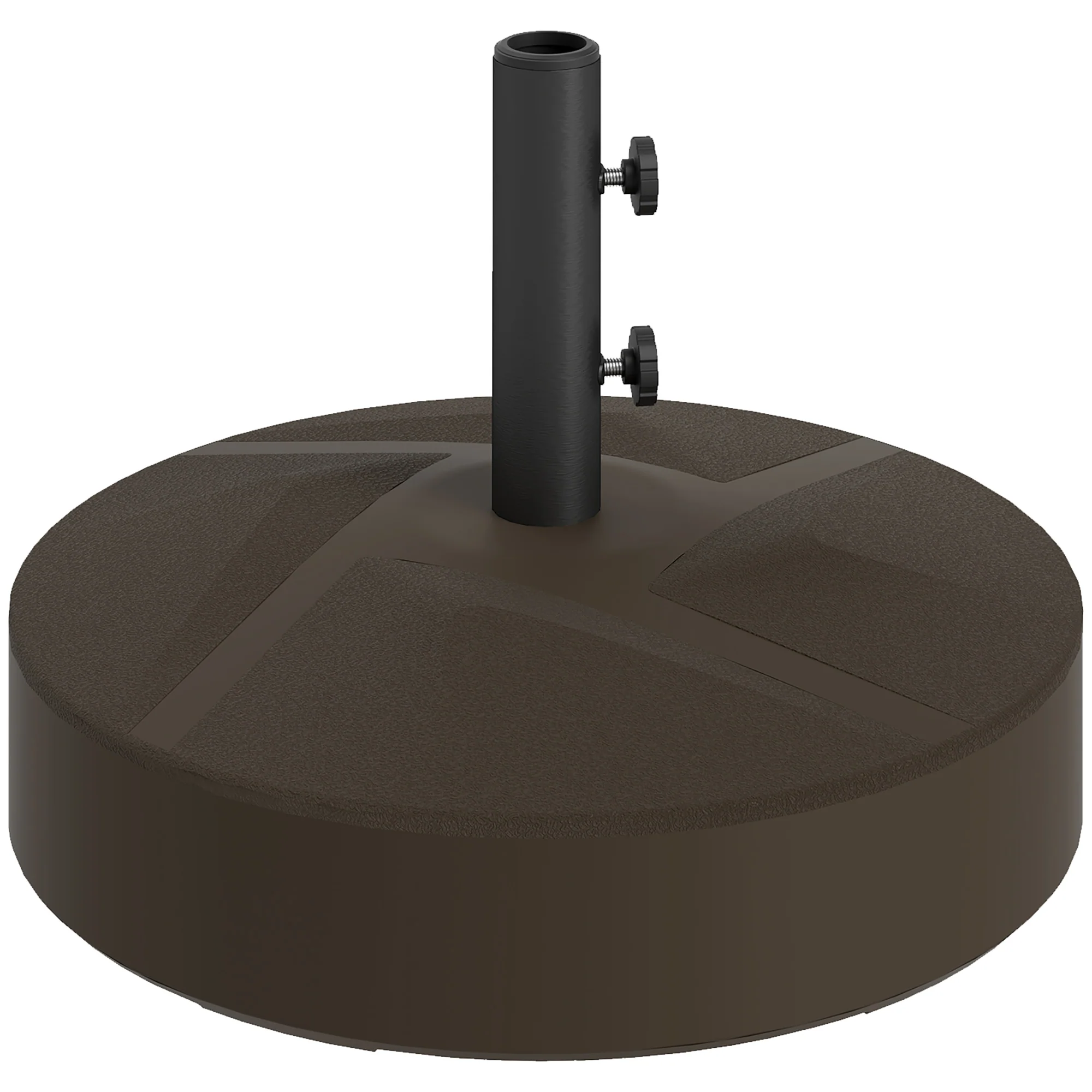 Patio Umbrella Base Holder, Heavy Duty Outdoor Umbrella Stand Base, Filled Up to 66lbs with Stand or 55lbs with Water for Garden, Poolside, Brown - Image 12