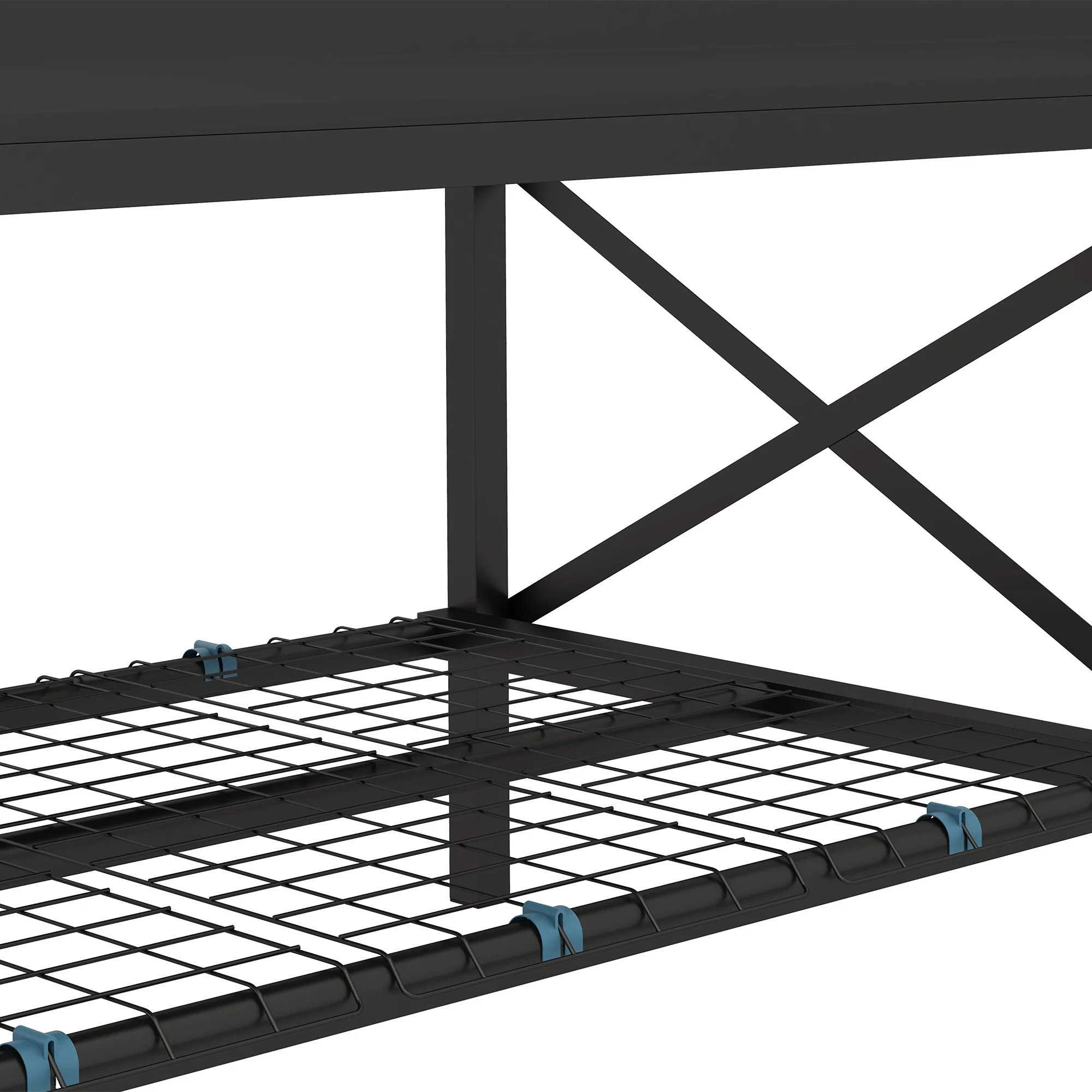 Galvanized Steel Raised Garden Bed, Planter Box with Storage Shelf & Bed Liner, Black - Image 10