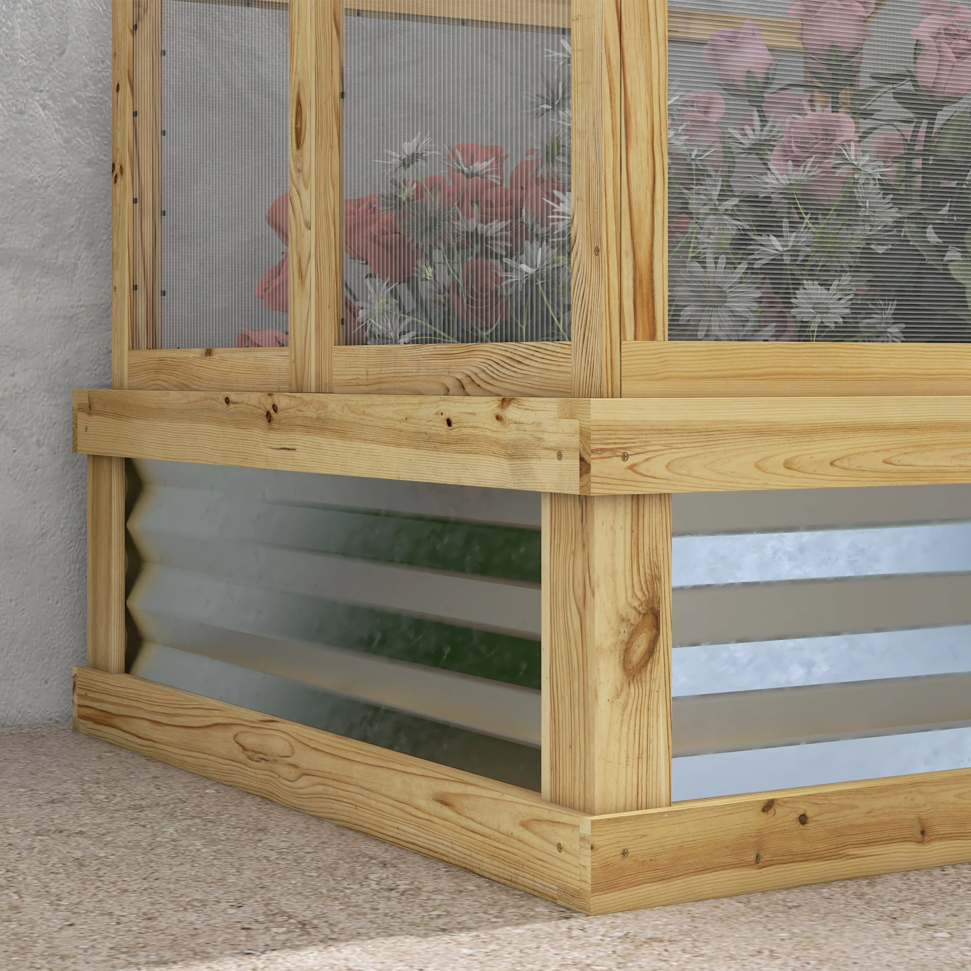 NookGrow Peak Garden Bed with Planter Protection, 35.5" x 31.5" x 36", Natural - Image 11