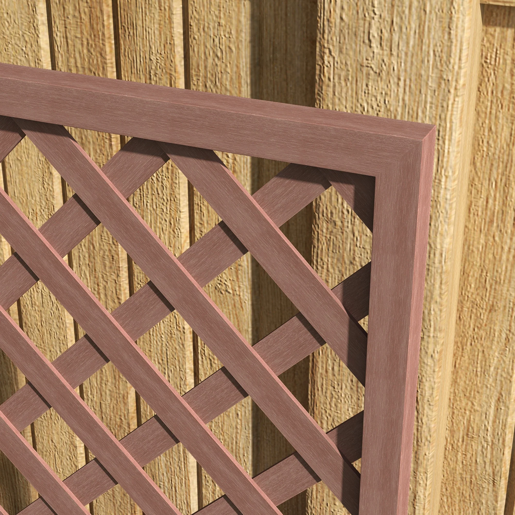 Raised Garden Bed with Trellis Lattice and Self Draining Gap, 29.5" x 13.25" x 53.25", Light Brown - Image 10
