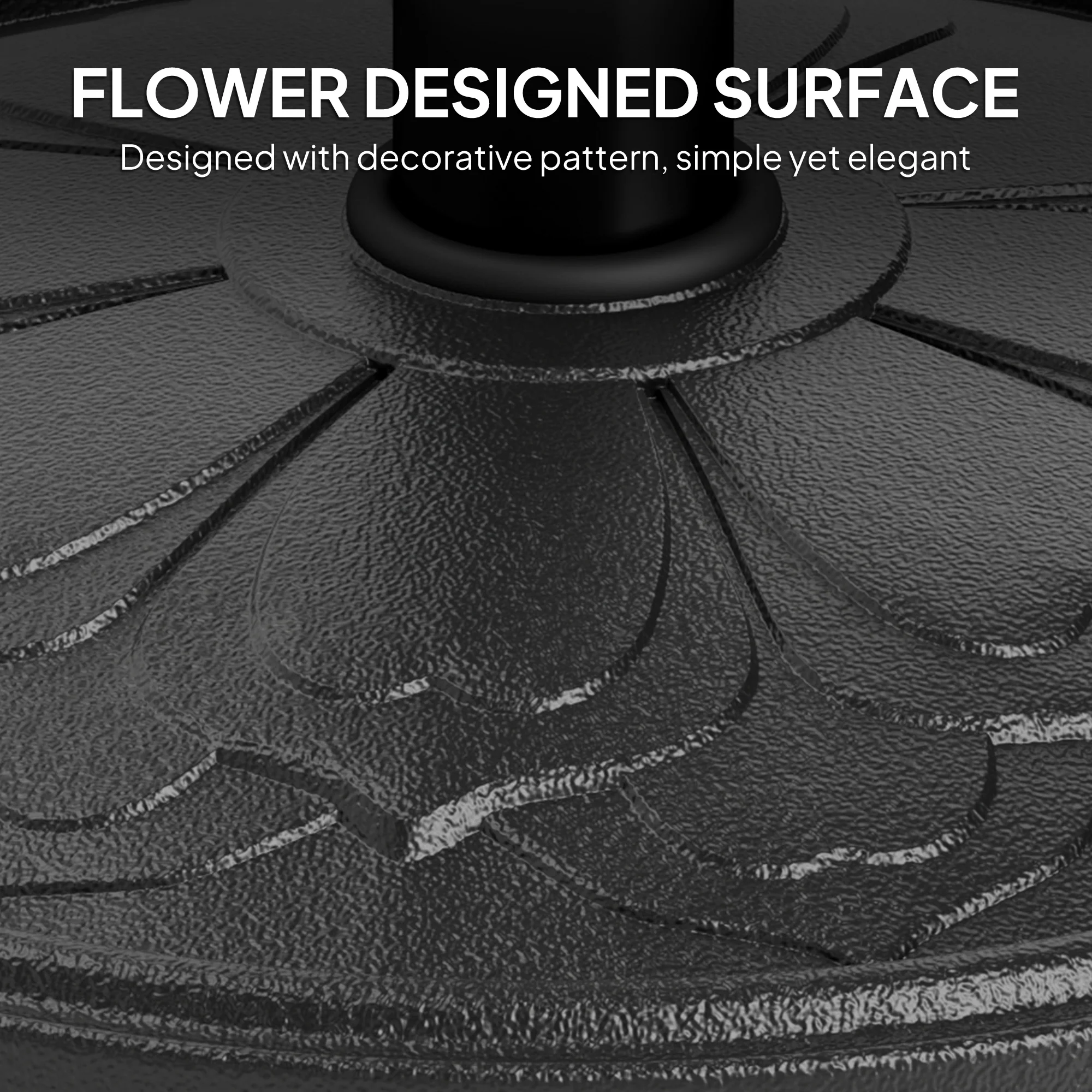 Round Patio Umbrella Base, 26 lbs Resin Outdoor Umbrella Stand Base, Patio Umbrella Stand for 1.3"/1.5"/1.9" Umbrella Poles for Outdoor, Lawn, Poolside, Black - Image 8