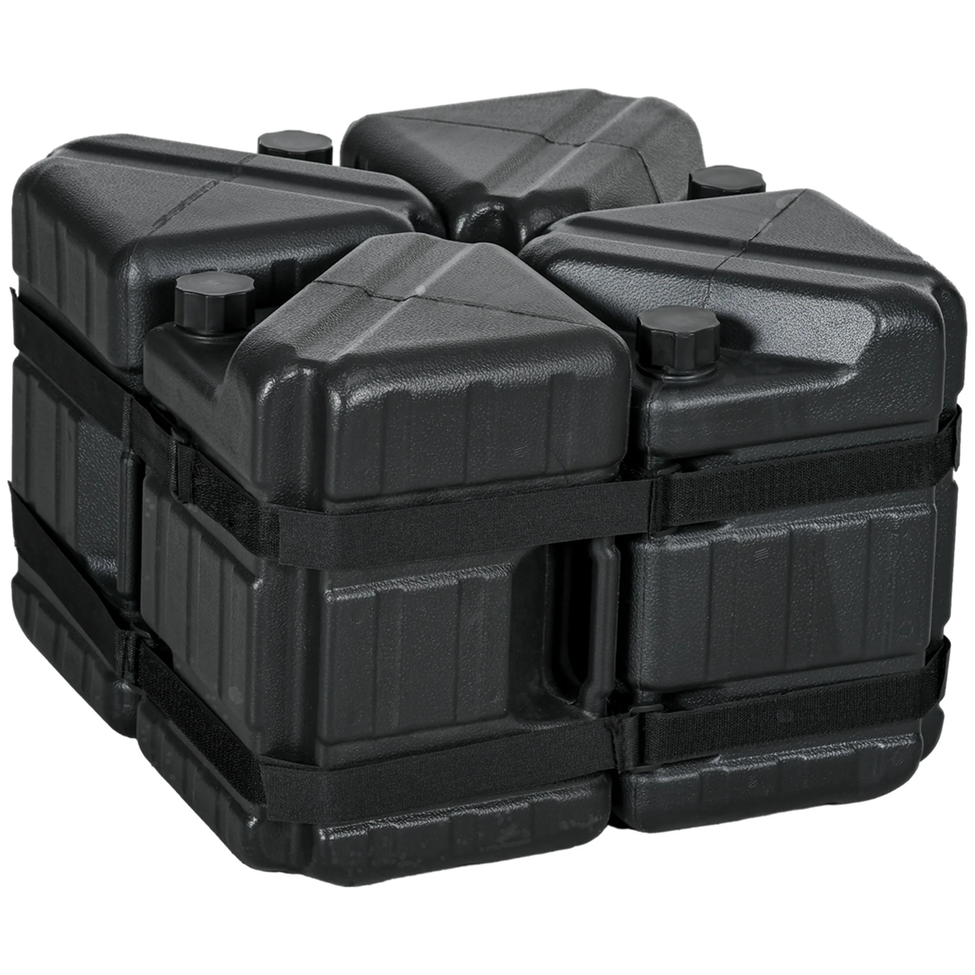 Set of 4 Straight Leg Canopy Weights, HDPE Water or Sand Filled Tent Base for Pop up Canopy, with Built-in Handles and Secure Straps, 115LBS - Image 12