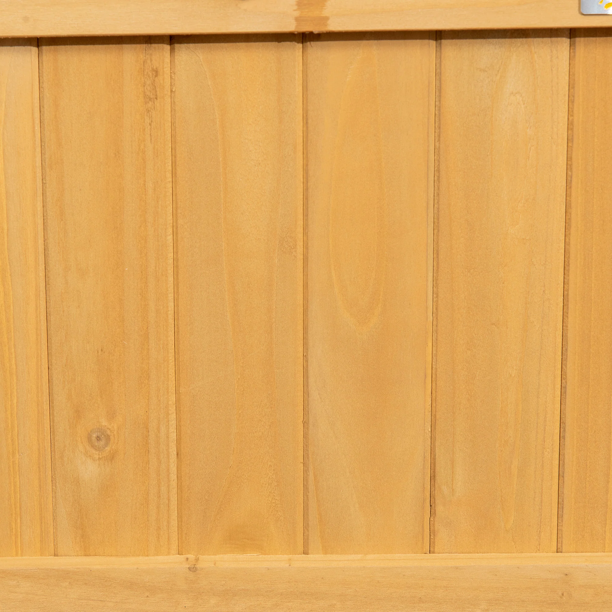 Wood Planter with Trellis, Raised Garden Bed for Climbing Plants w/ Drainage Holes and Roof, 35.5" x 17.75" x 72", Yellow - Image 9