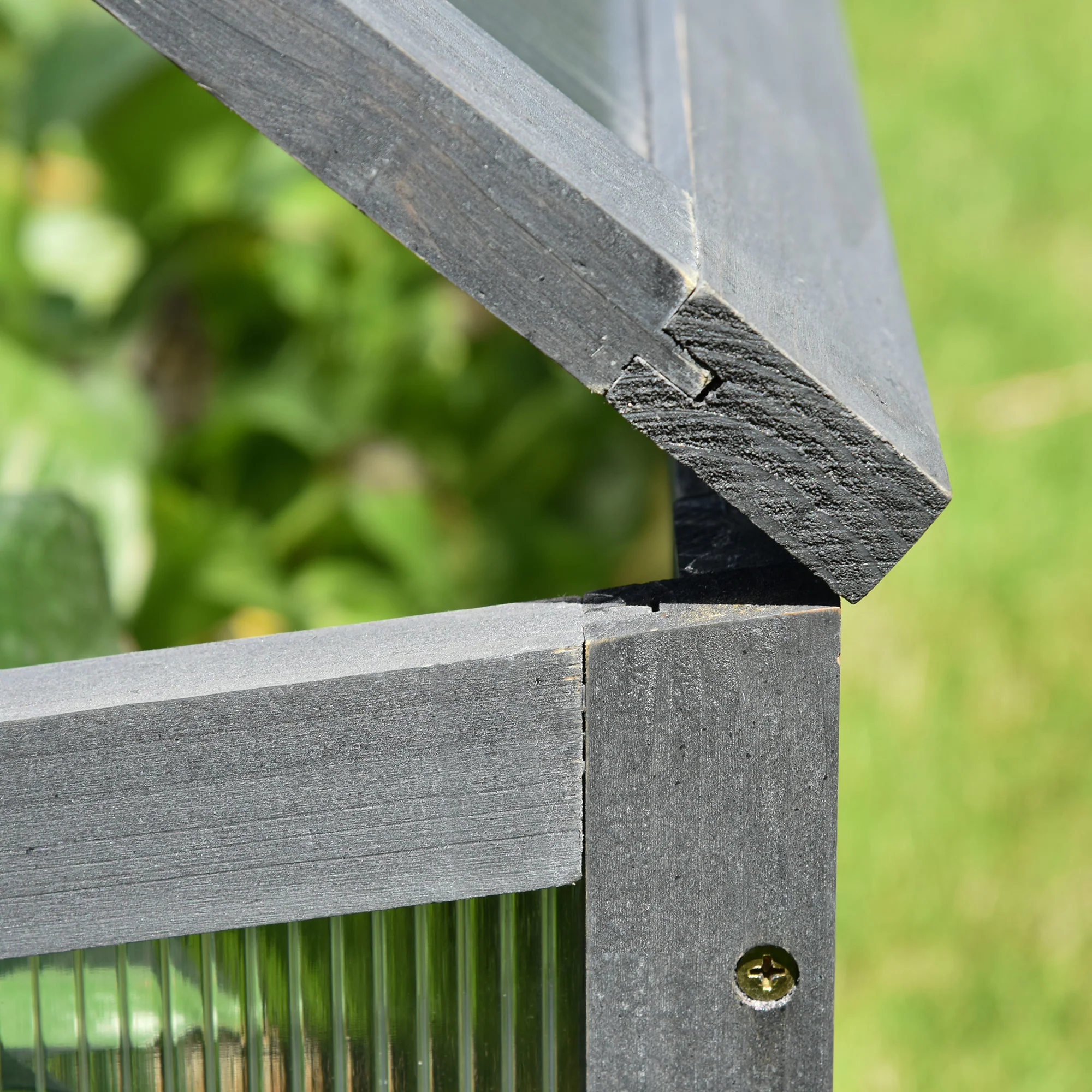 NookGrow Ground Cold Frame Greenhouse, 39" x 26" x 16", Gray - Image 11