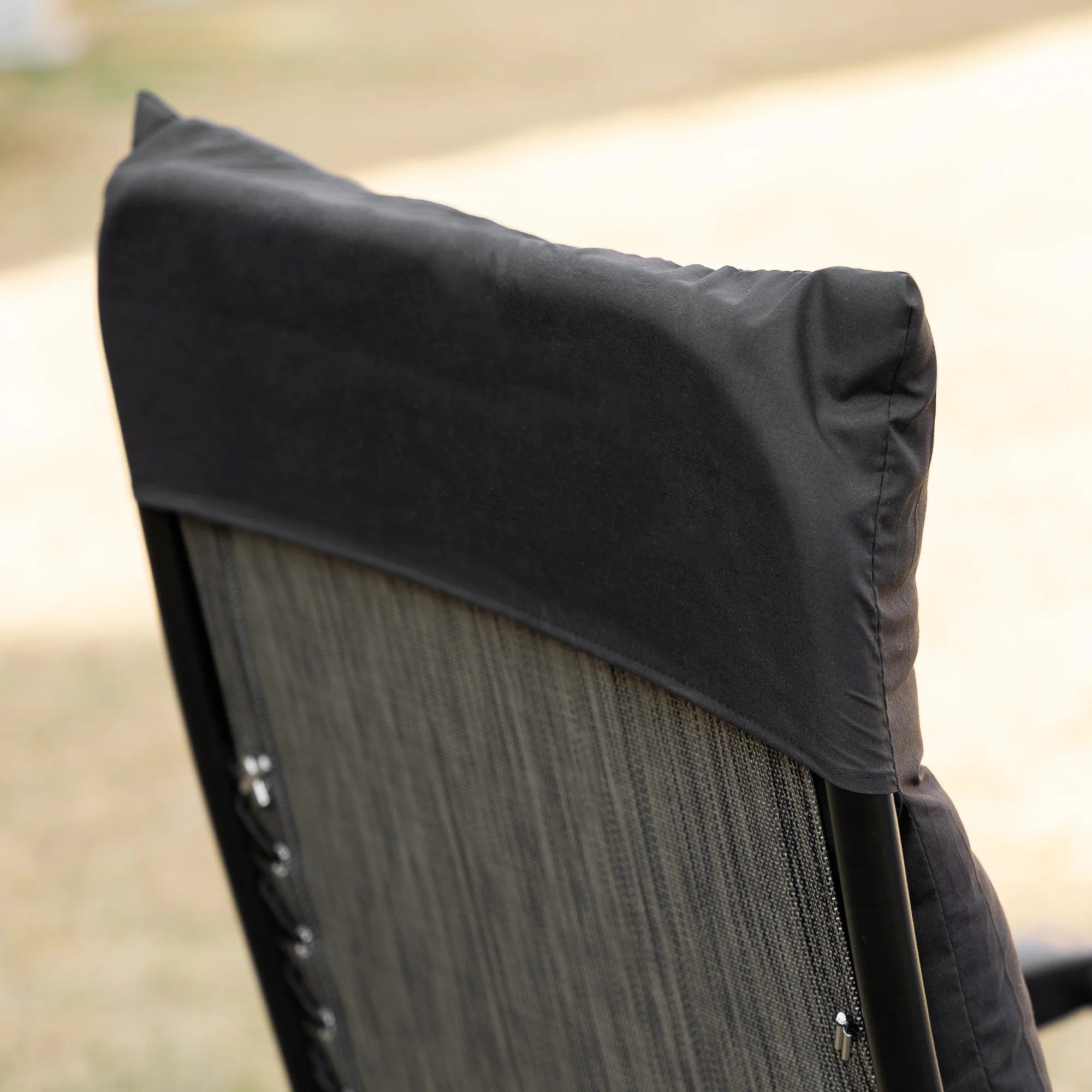 Padded Folding Recliner Chair with Cupholder, Adjustable Backrest & Cushion, Black - Image 10