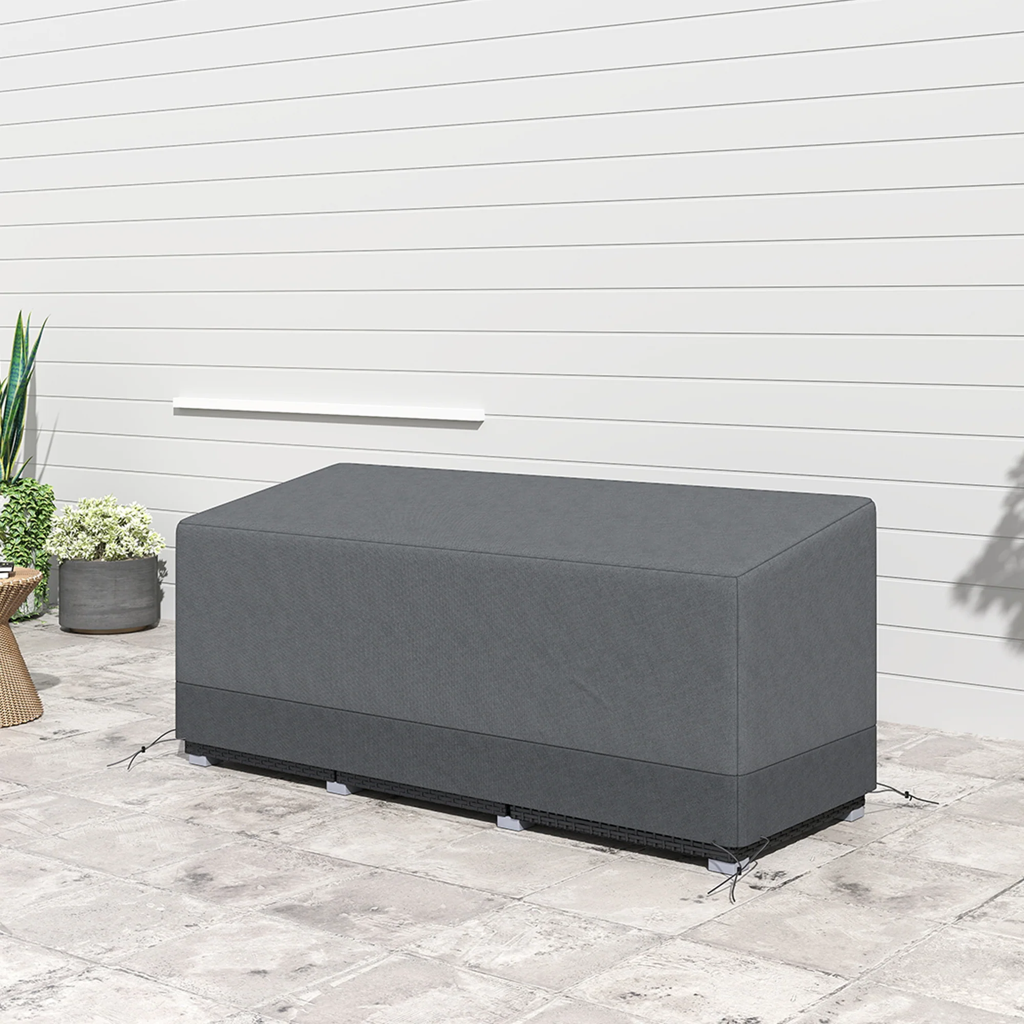 75" x 28.3" x 29.9" Waterproof Patio Sofa Cover, Grey - Image 10