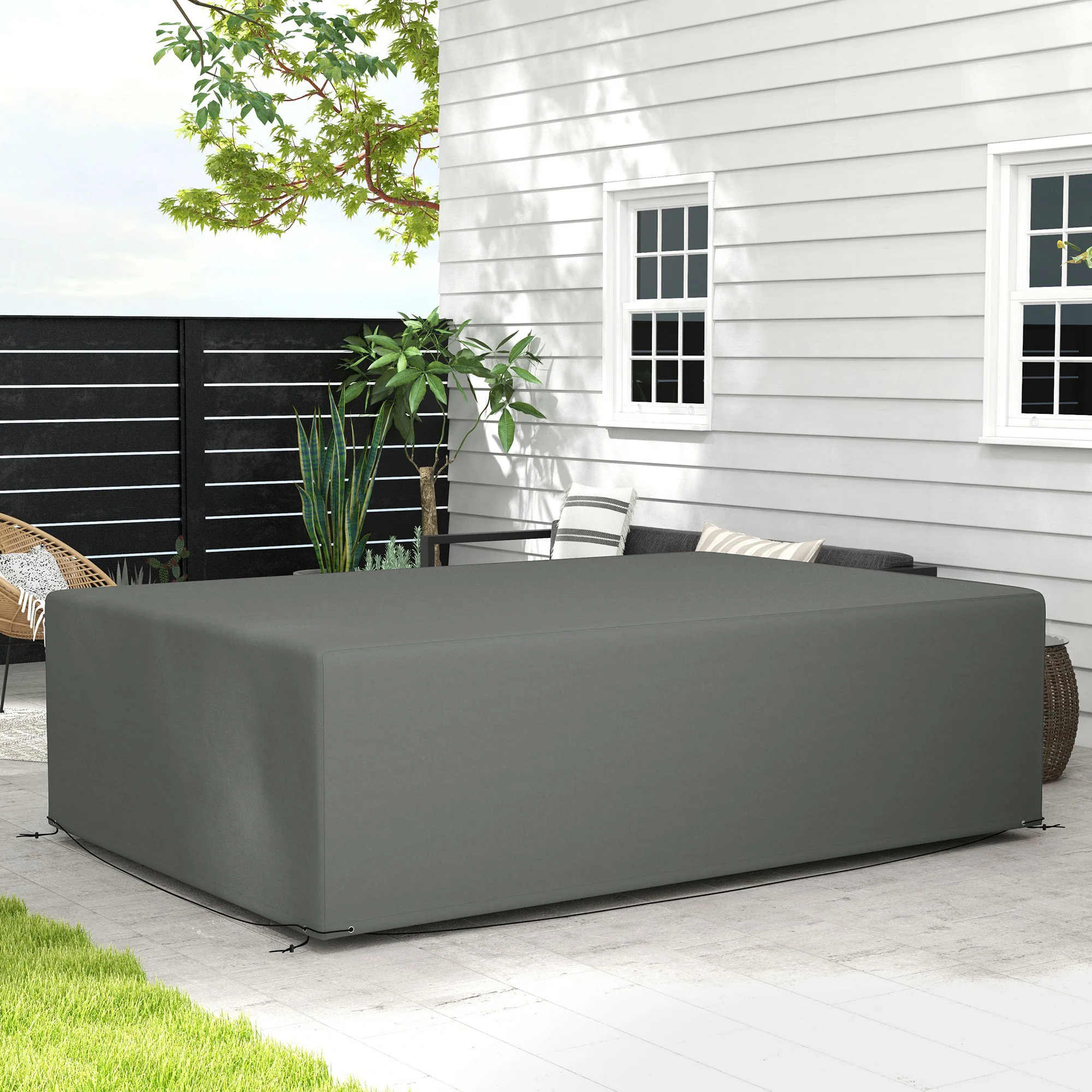 Waterproof Patio Furniture Cover for Outdoor Sectional Sofa Set, 97" x 65" x 26", Dark Grey - Image 3