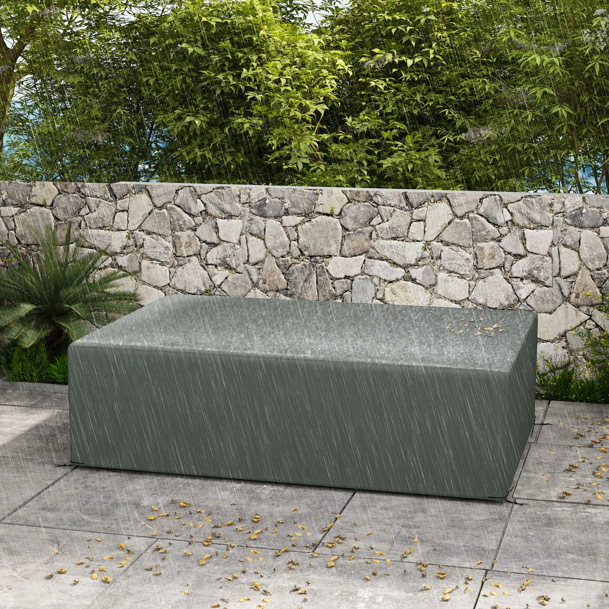 Waterproof Patio Furniture Cover for Outdoor Sectional Sofa Set, 97" x 65" x 26", Dark Grey - Image 4