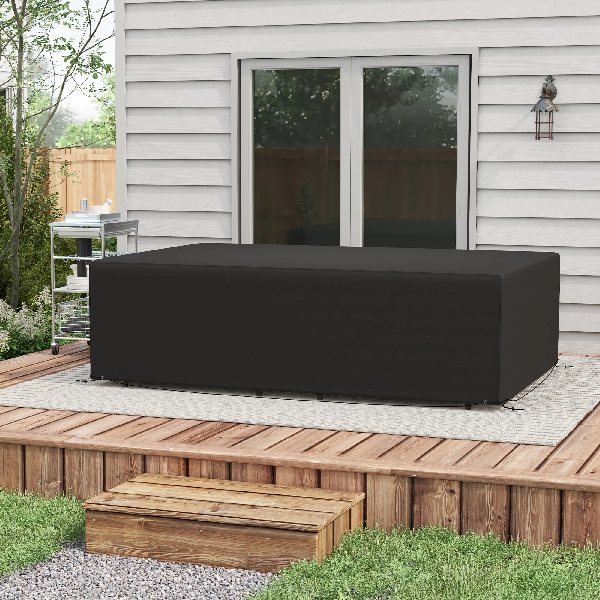 Waterproof Patio Furniture Cover for Outdoor Sectional Sofa Set, 97" x 65" x 26", Black - Image 4