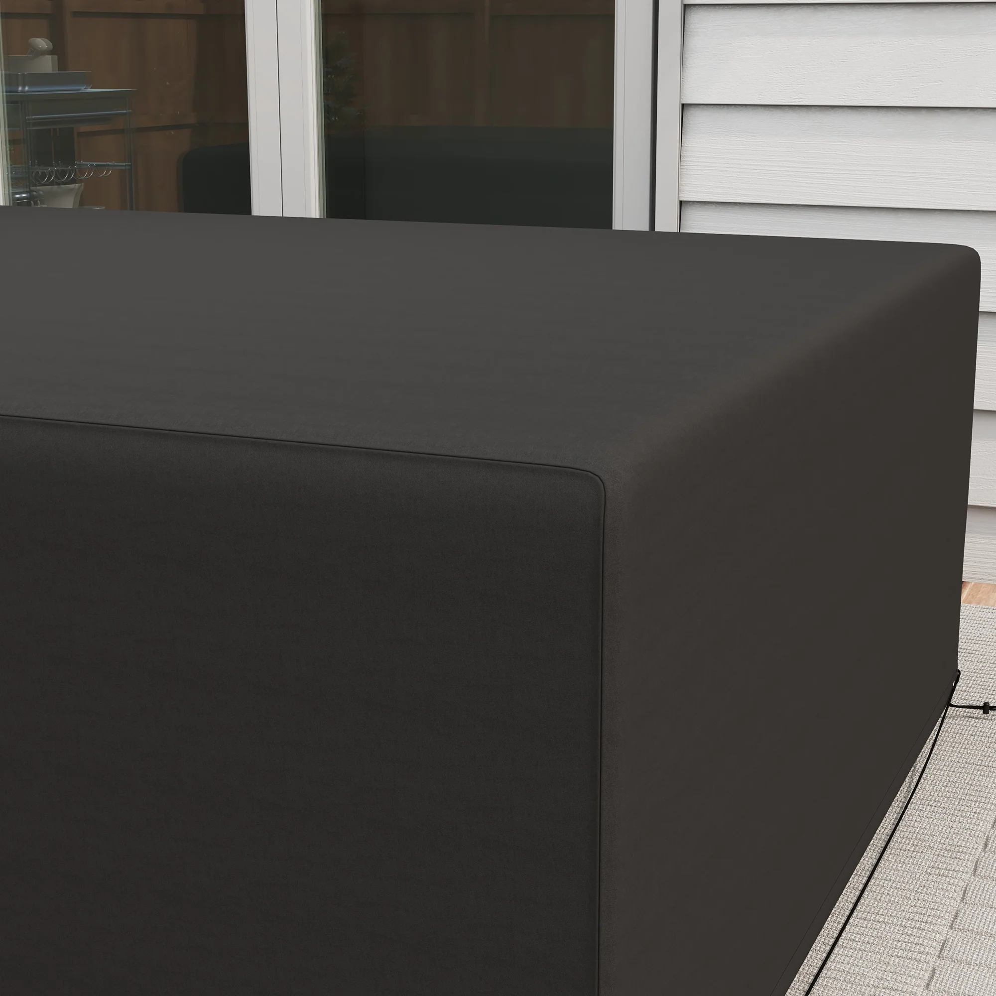 Waterproof Patio Furniture Cover for Outdoor Sectional Sofa Set, 97" x 65" x 26", Black - Image 9