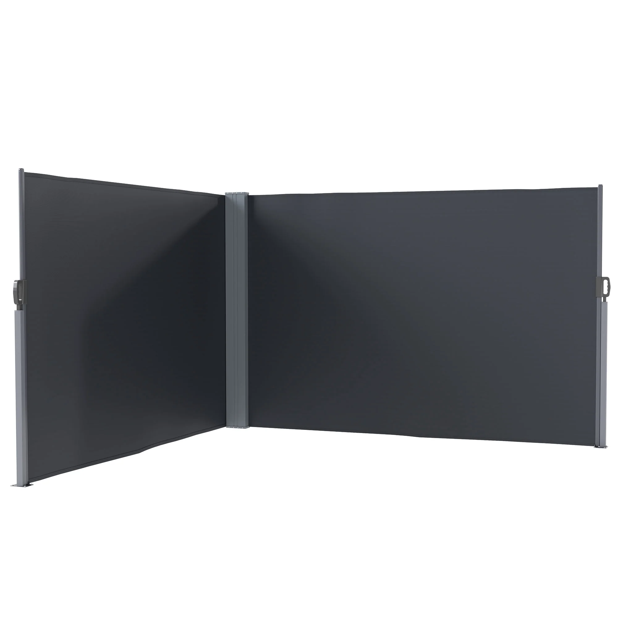 79" x 236" Retractable Double Side Awning, UV Resistant, Charcoal Grey - Image 12