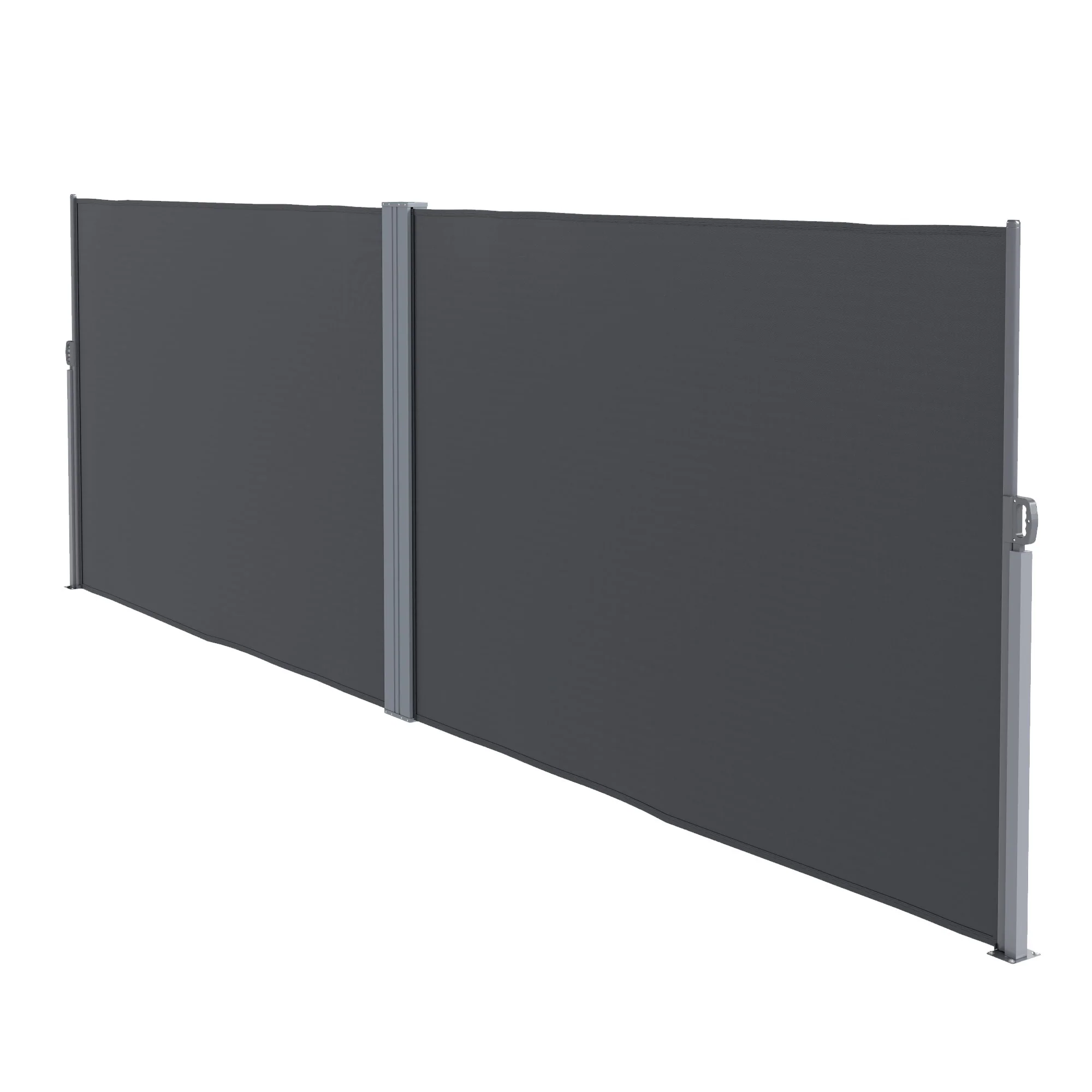 79" x 236" Retractable Double Side Awning, UV Resistant, Charcoal Grey - Image 2