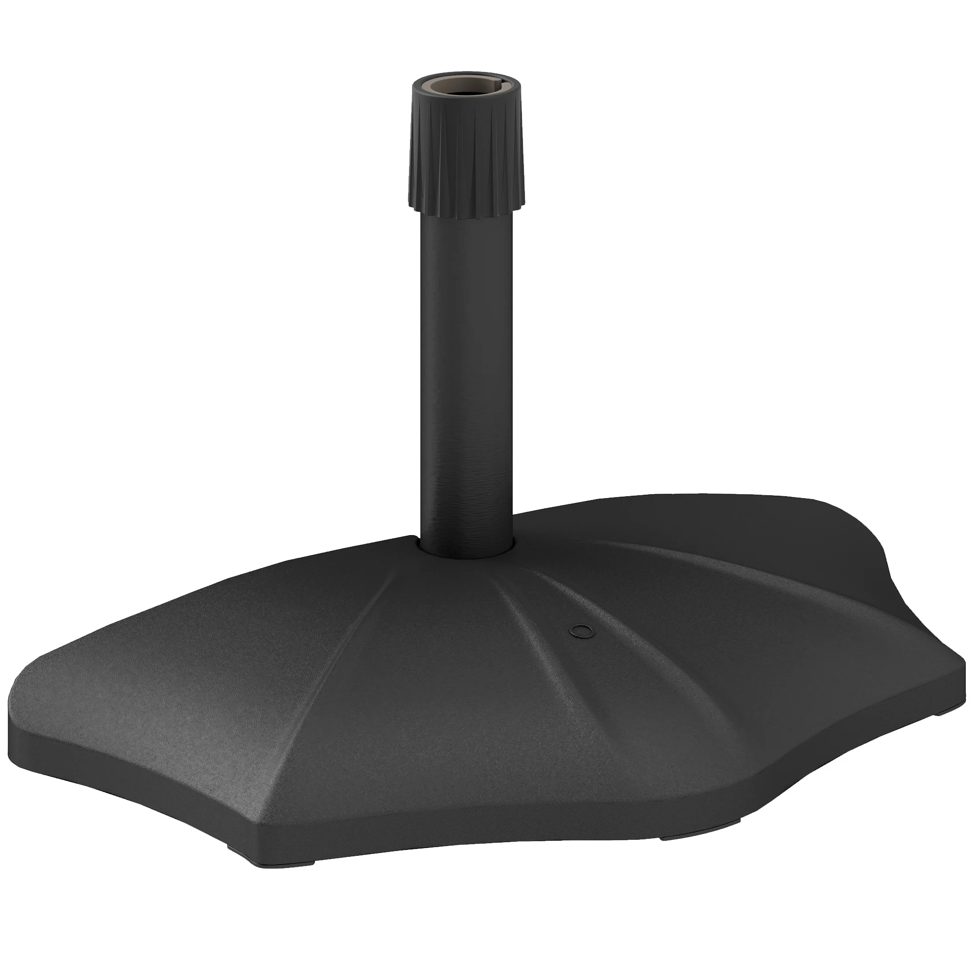 26lb Concrete Half Umbrella Stand for 1.5"/1.9" Poles, Black - Image 12