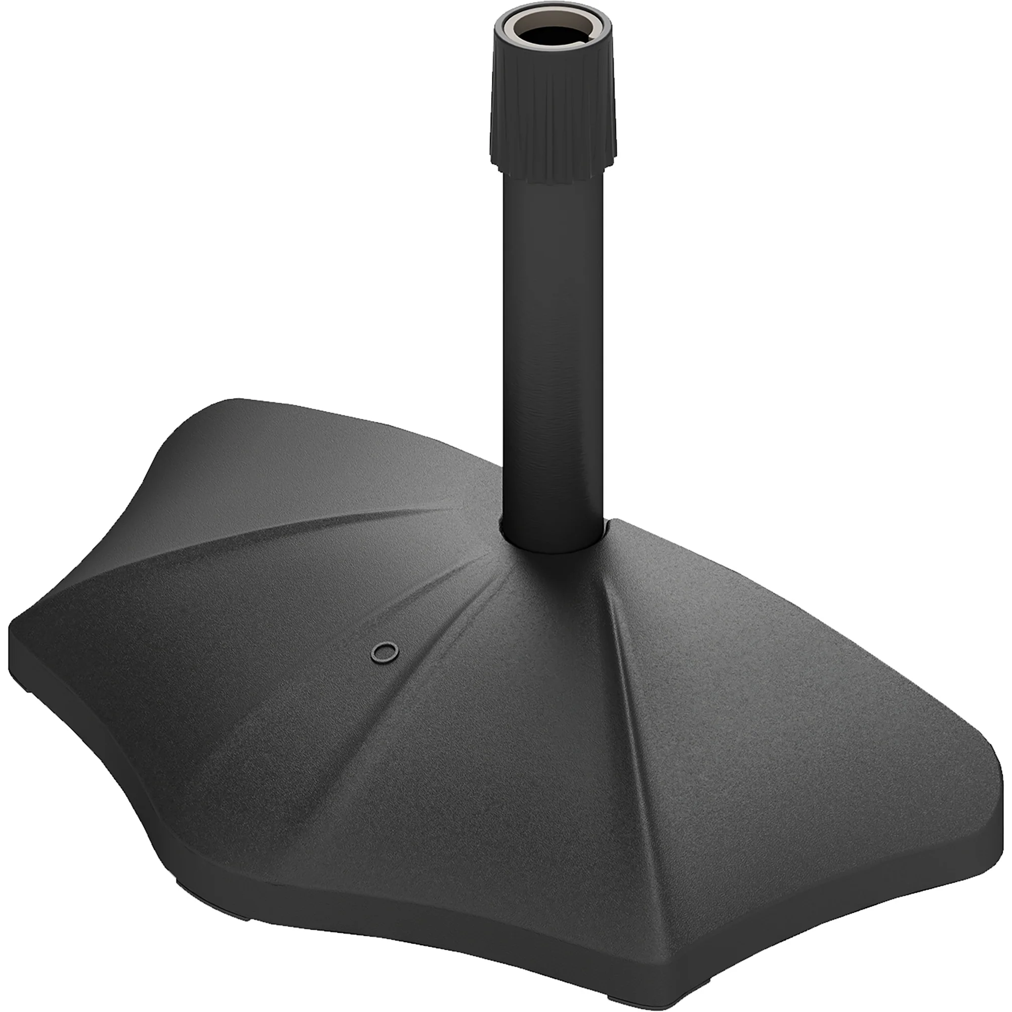 26lb Concrete Half Umbrella Stand for 1.5"/1.9" Poles, Black - Image 2