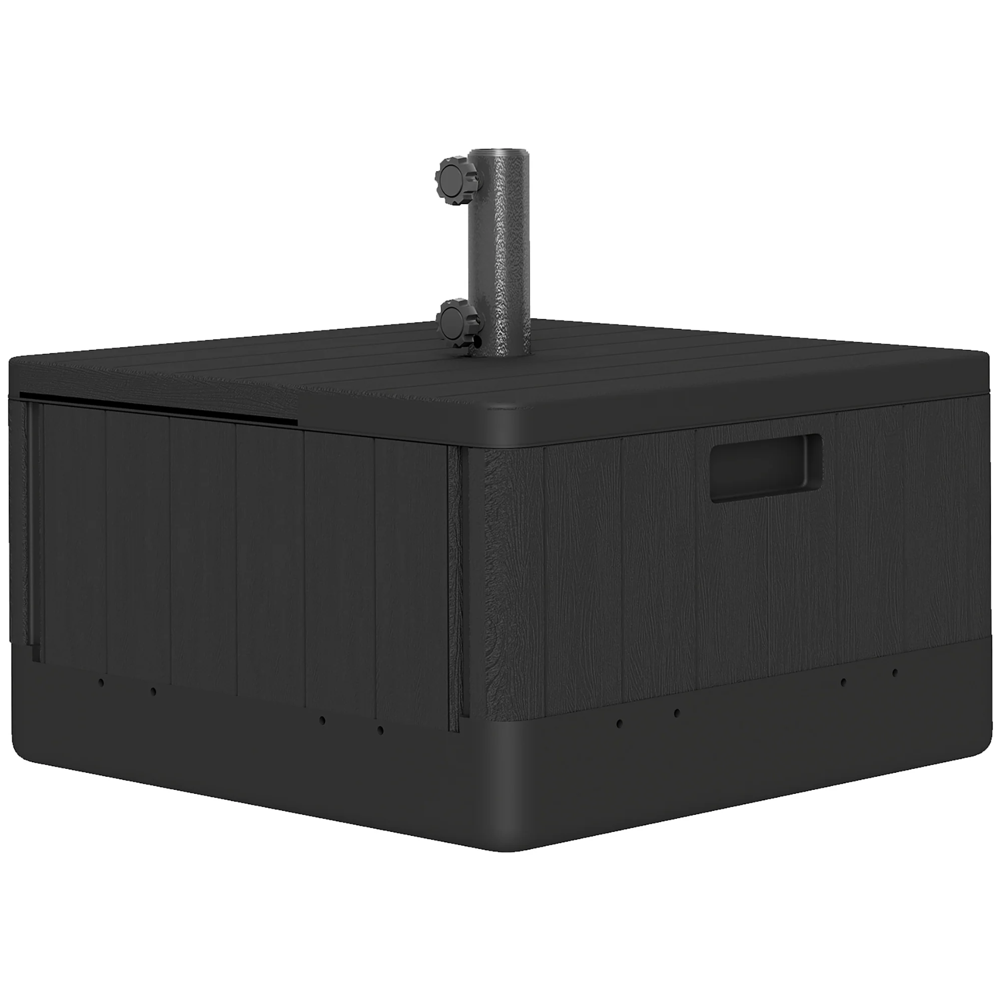 Heavy Duty Wheeled Umbrella Base, Filled Up to 176lbs Sand/110lbs Water, Black