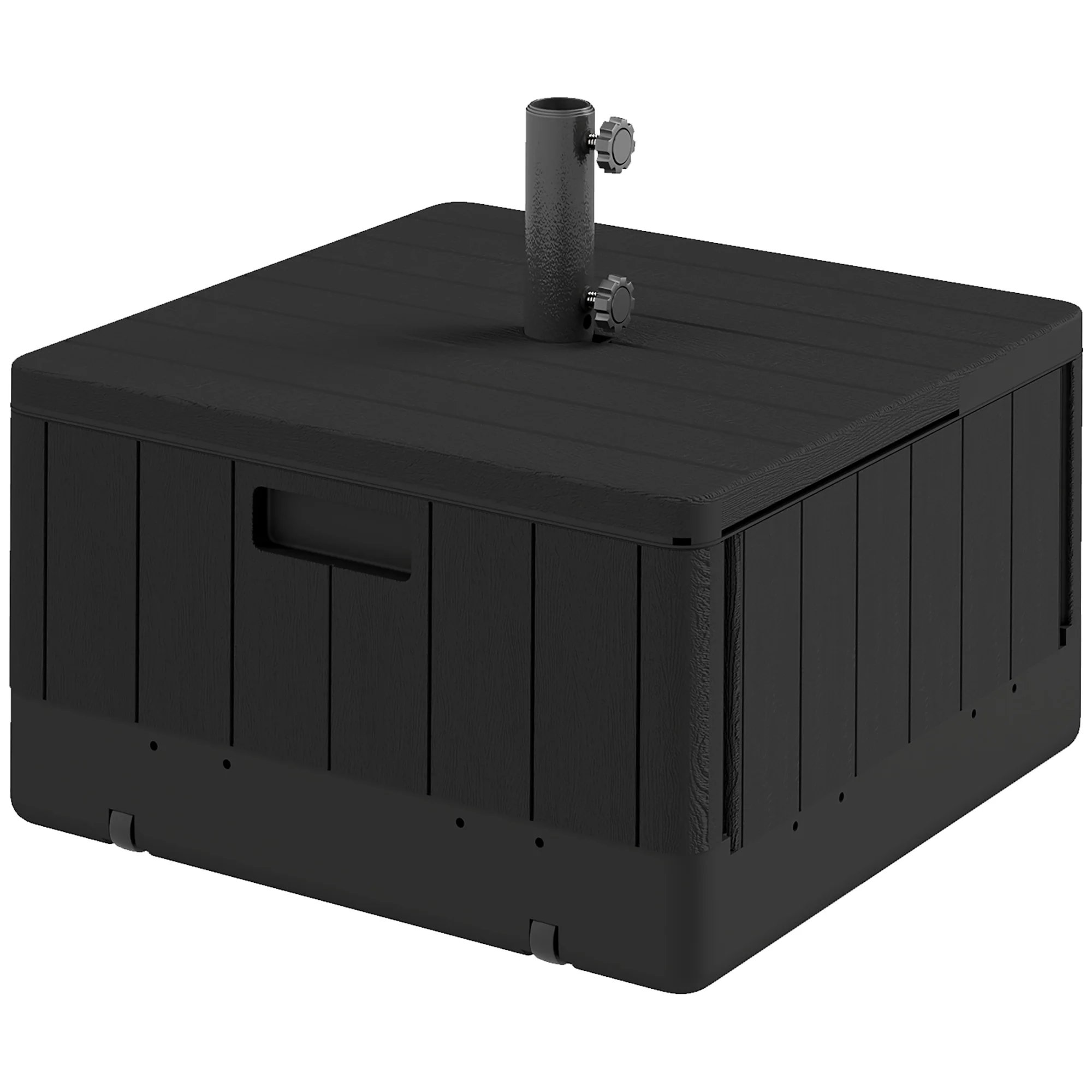 Heavy Duty Wheeled Umbrella Base, Filled Up to 176lbs Sand/110lbs Water, Black - Image 2