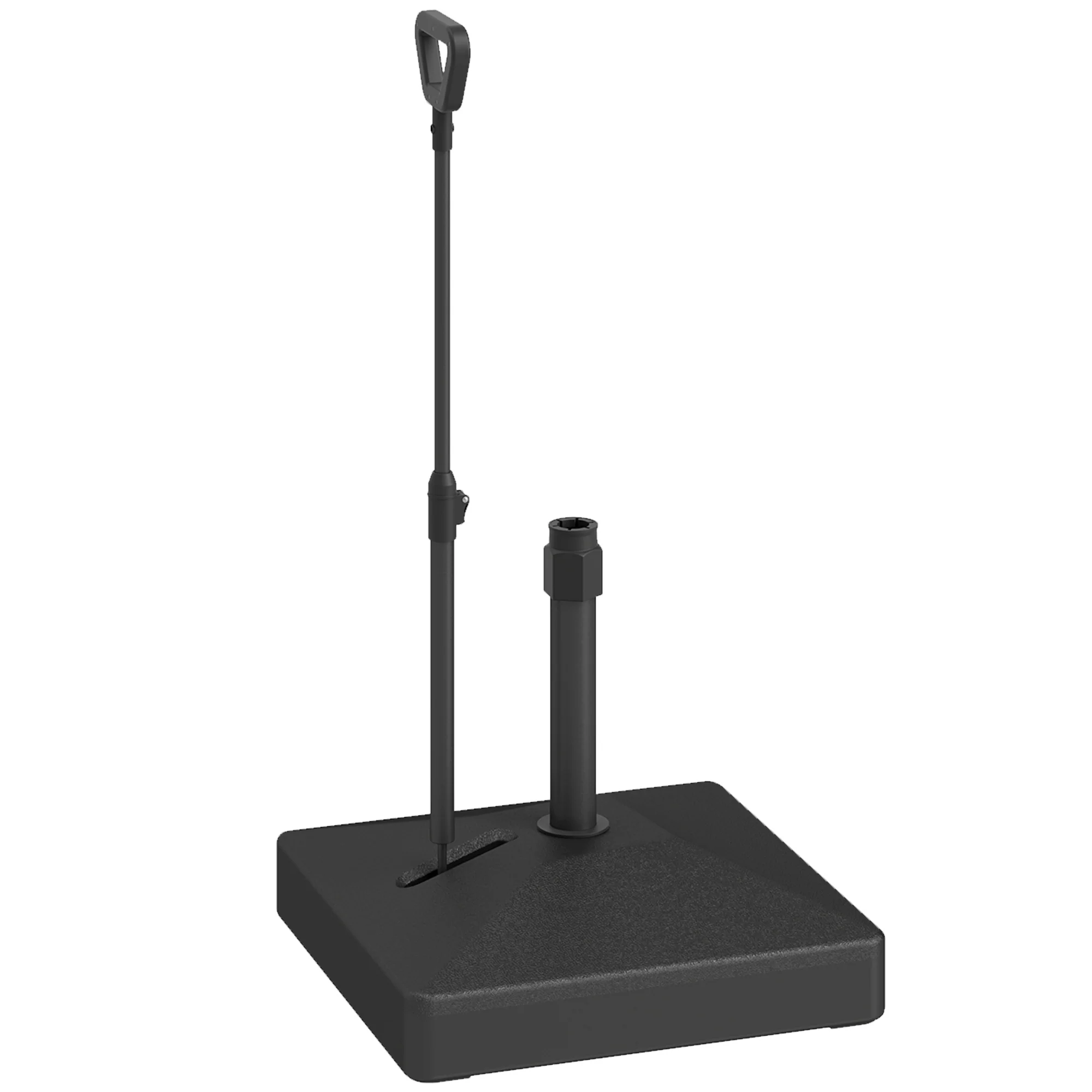 Adjustable Wheeled Umbrella Base, Filled Up to 121lbs Sand/99lbs Water, Black - Image 12