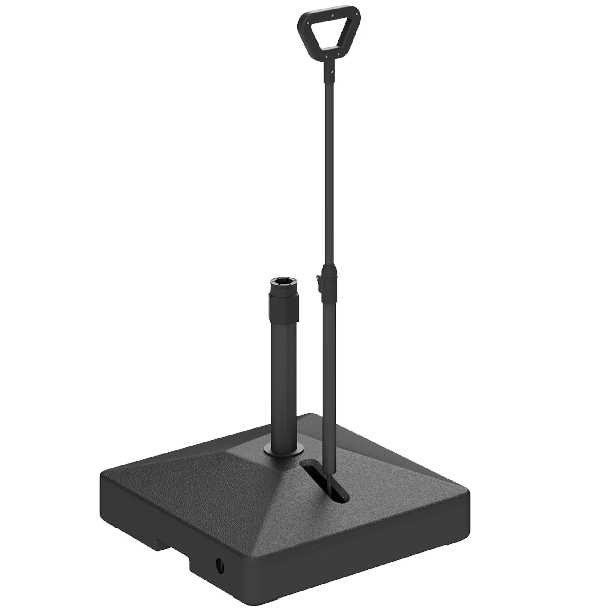 Adjustable Wheeled Umbrella Base, Filled Up to 121lbs Sand/99lbs Water, Black - Image 2