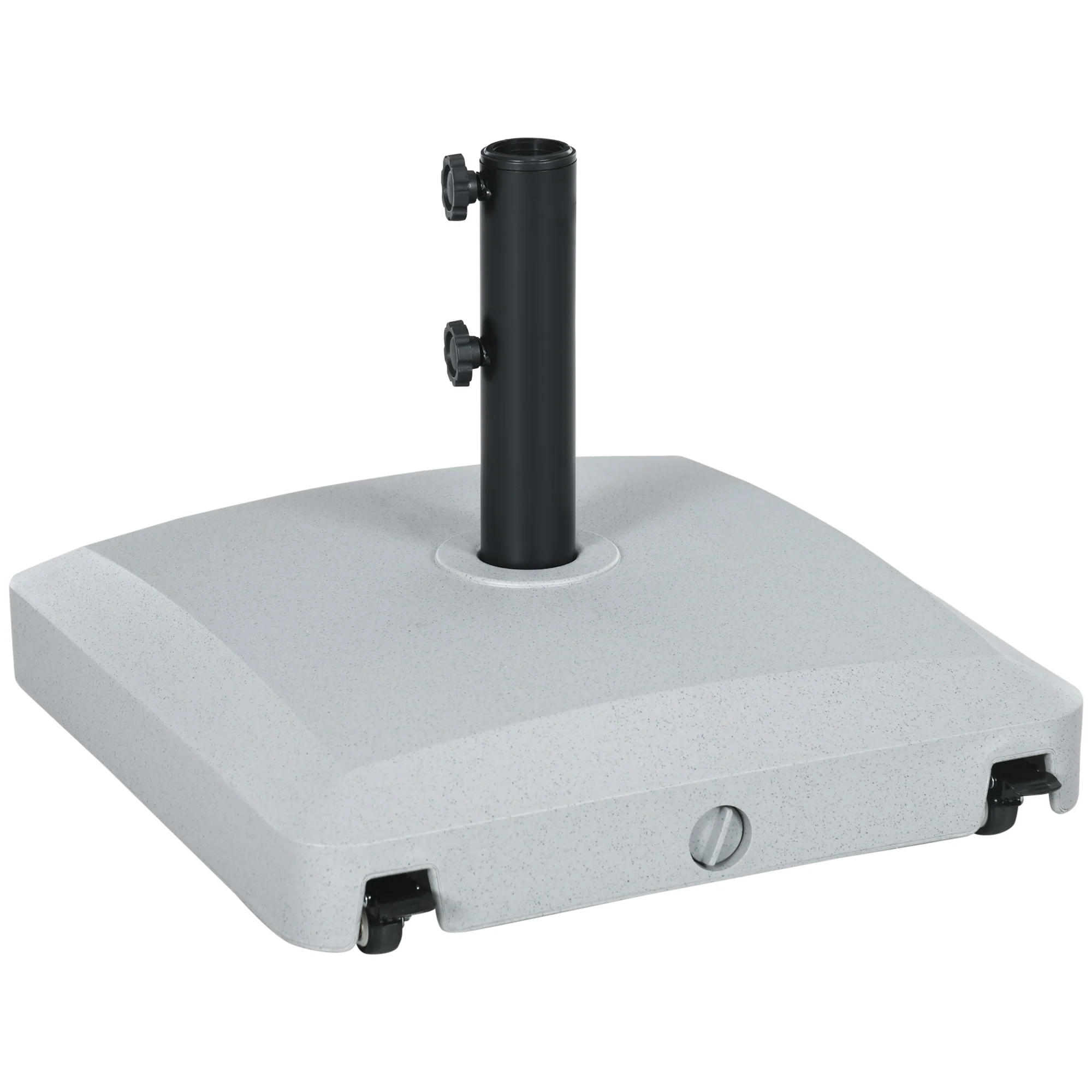 66lb Wheeled Umbrella Base, for 1.5"/1.9" Poles, Light Grey