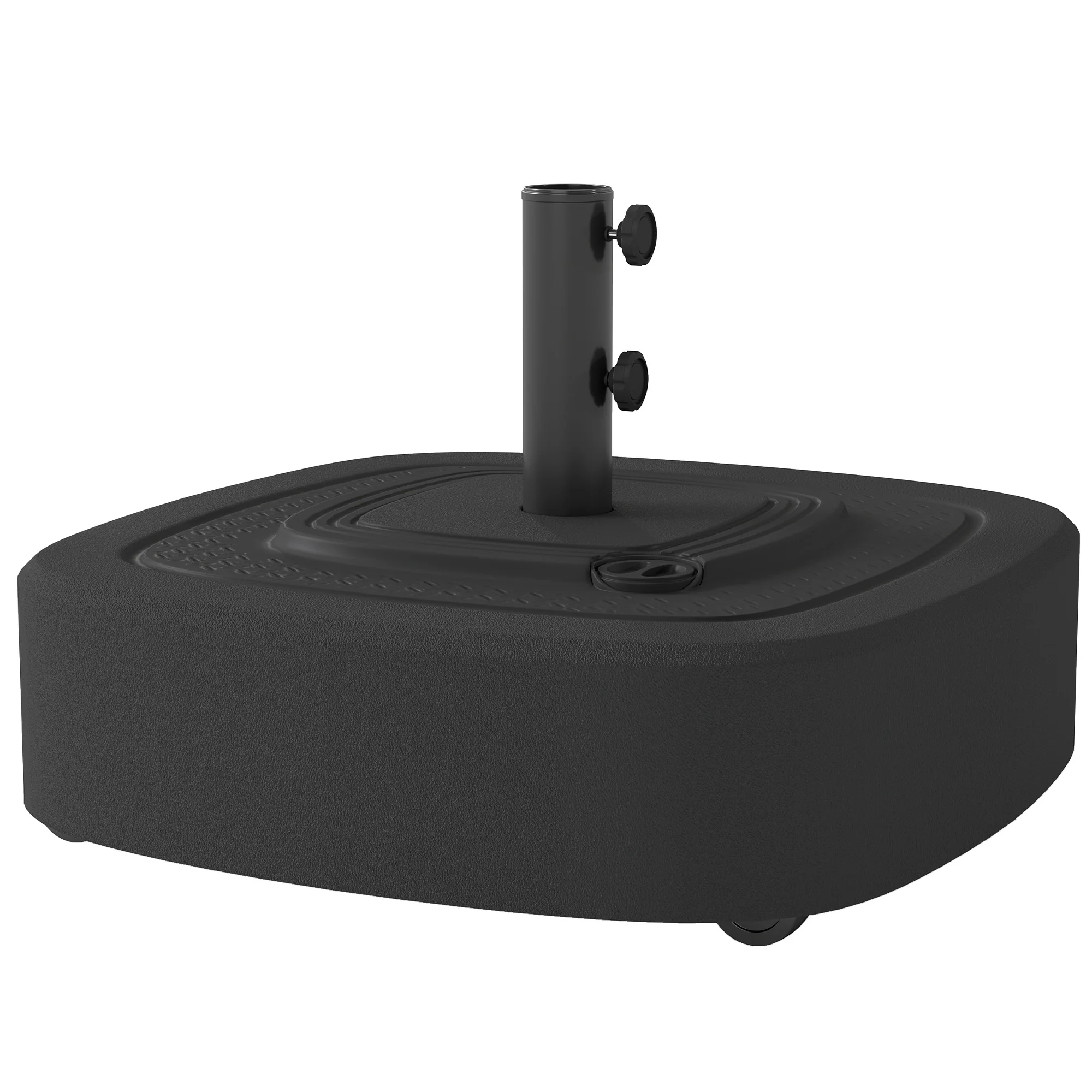 Patio Umbrella Base with Wheels, 110 lbs Sand/86 lbs Water, Black - Image 12