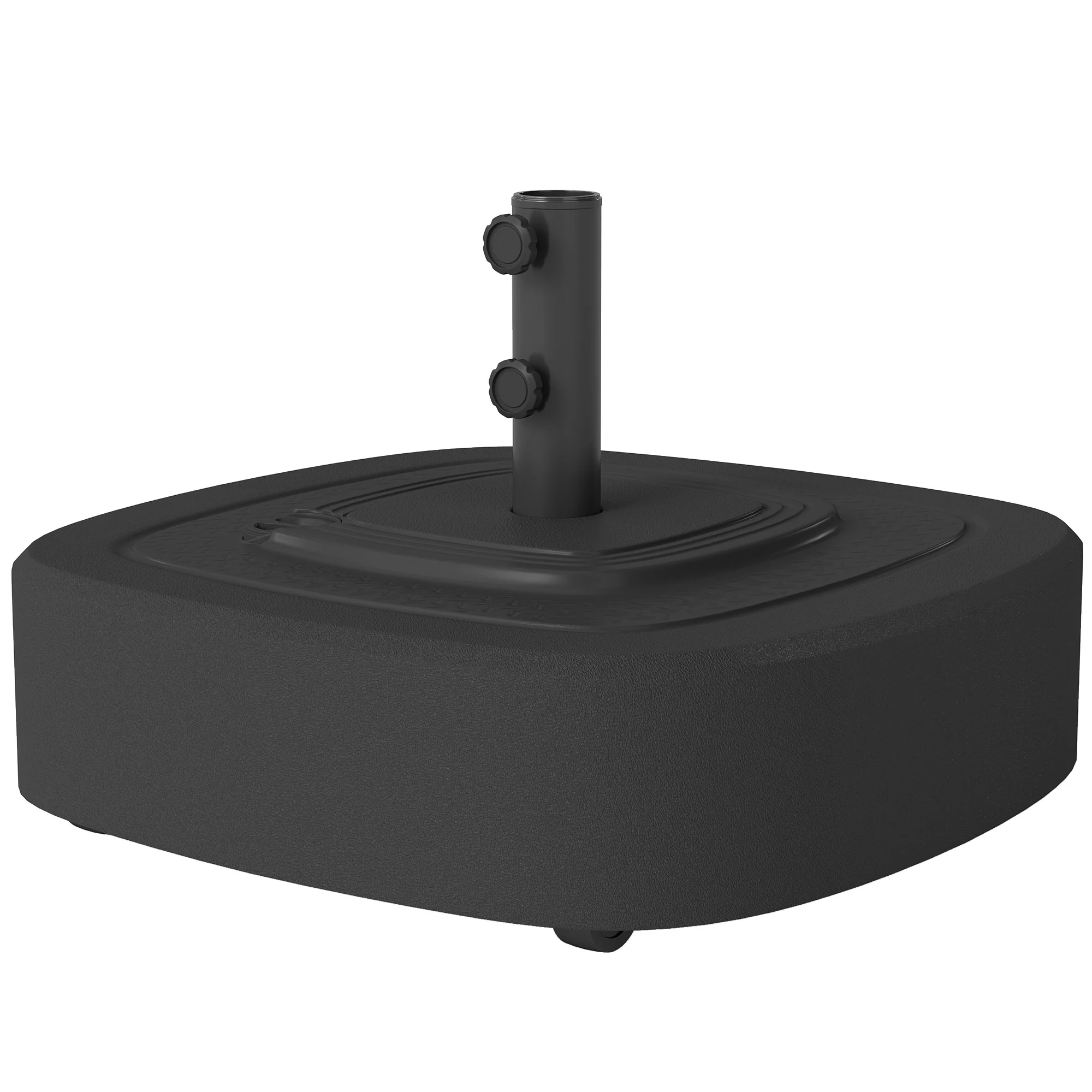 Patio Umbrella Base with Wheels, 110 lbs Sand/86 lbs Water, Black - Image 2