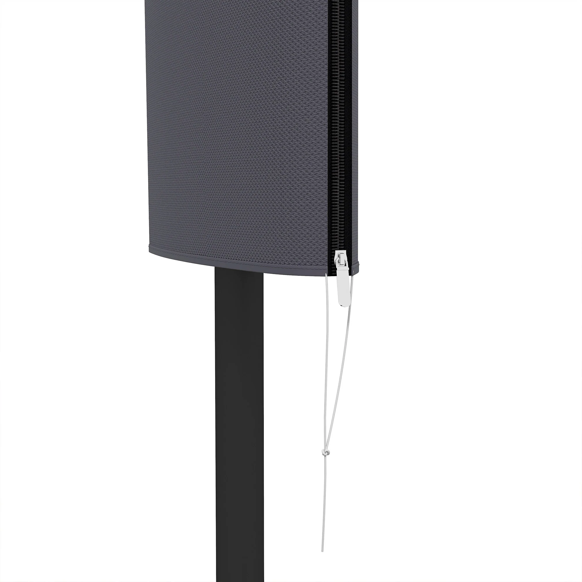 Patio Umbrella Cover with Zipper for 6.6-13FT Parasol, Dark Grey - Image 9