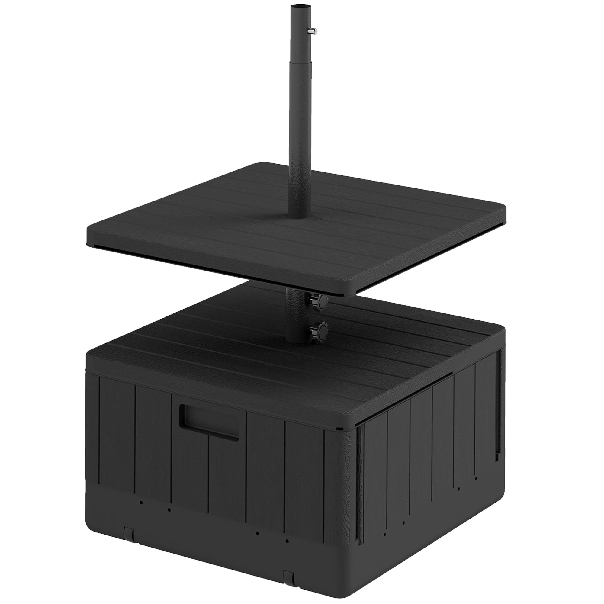 Umbrella Base with Table Tray, 176lbs with Stand Filling, Black - Image 2
