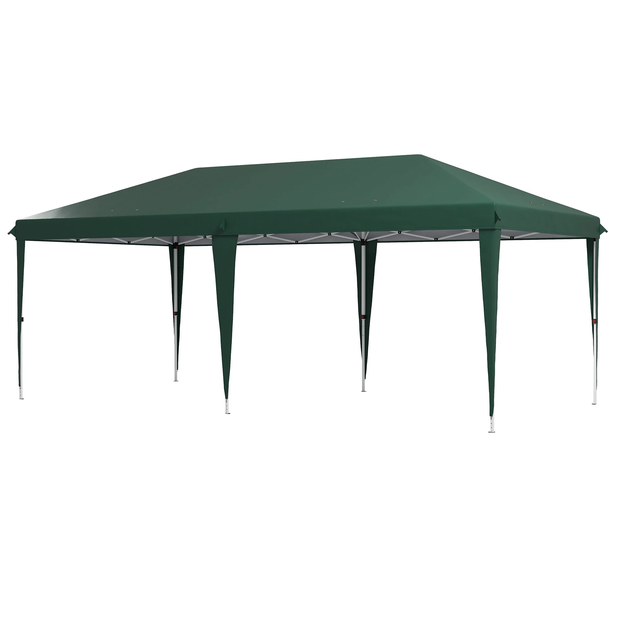 3 x 6m Pop Up Gazebo, Height Adjustable Wedding Awning Canopy w/ Carrying Bag, Green - Image 2