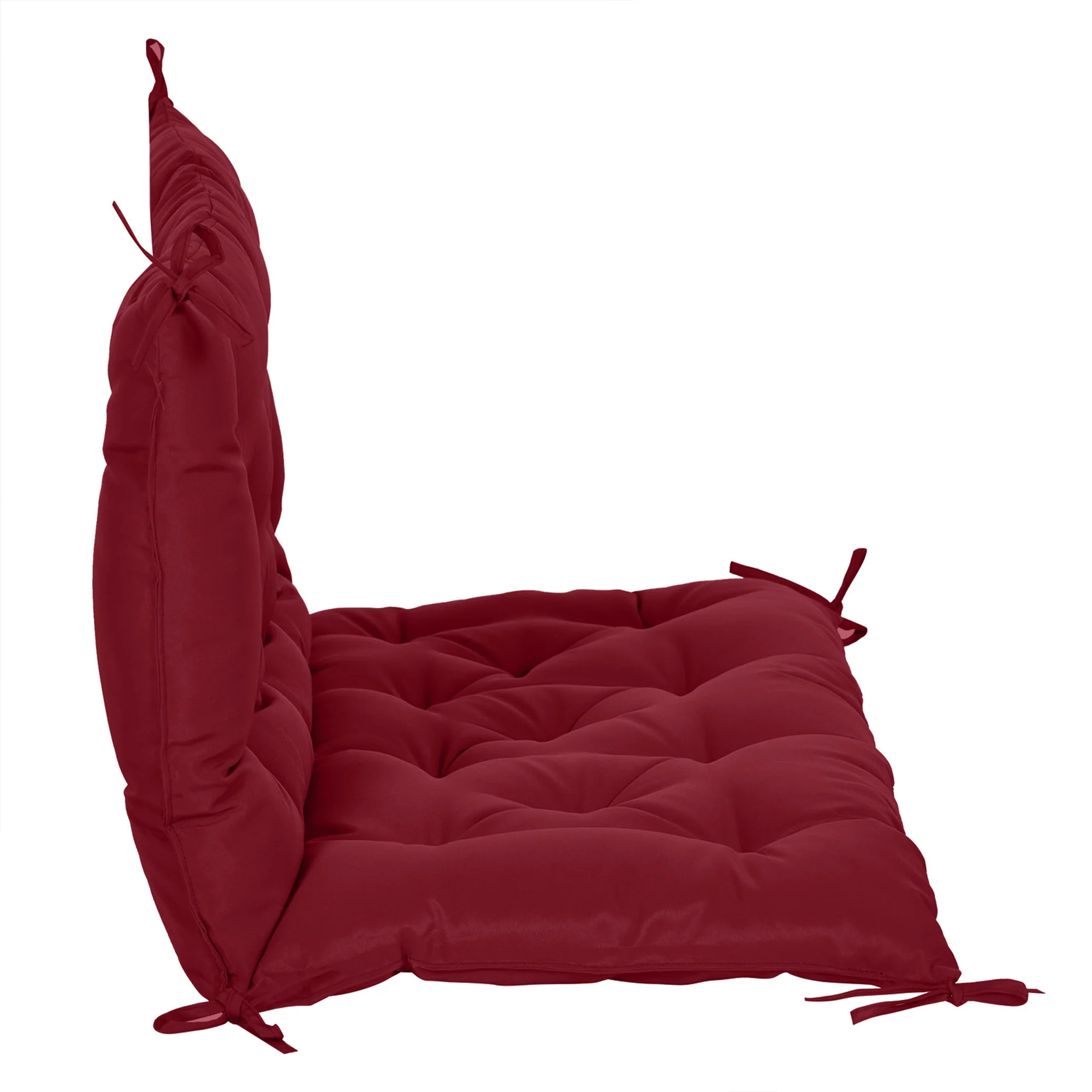 2-Seater Garden Bench Chair Cushion Mat Replacement with Backrest, 39.4" x 38.6", Wine Red - Image 11