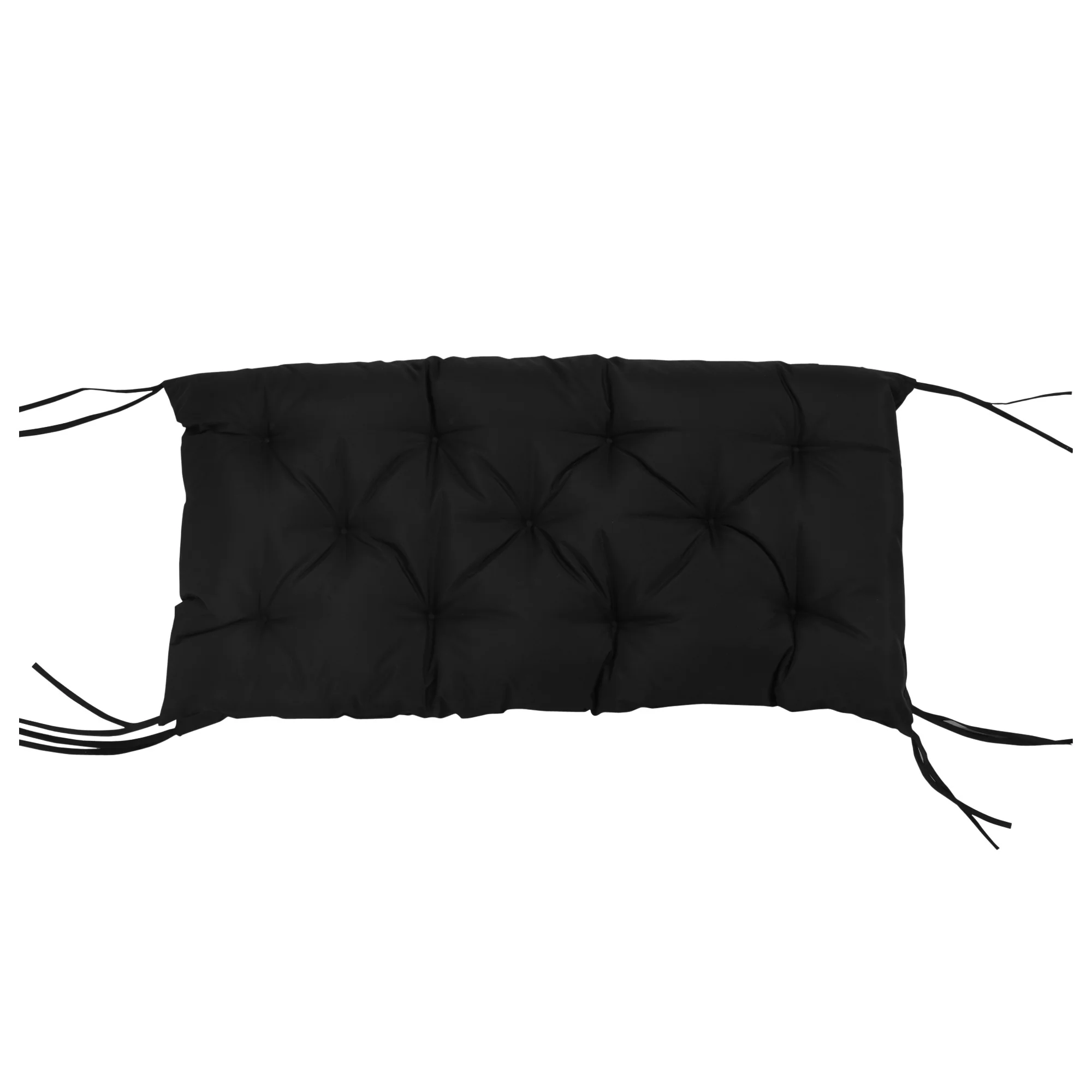2-Seater Garden Bench Chair Cushion Mat Replacement with Backrest, 39.4" x 38.6", Black - Image 10